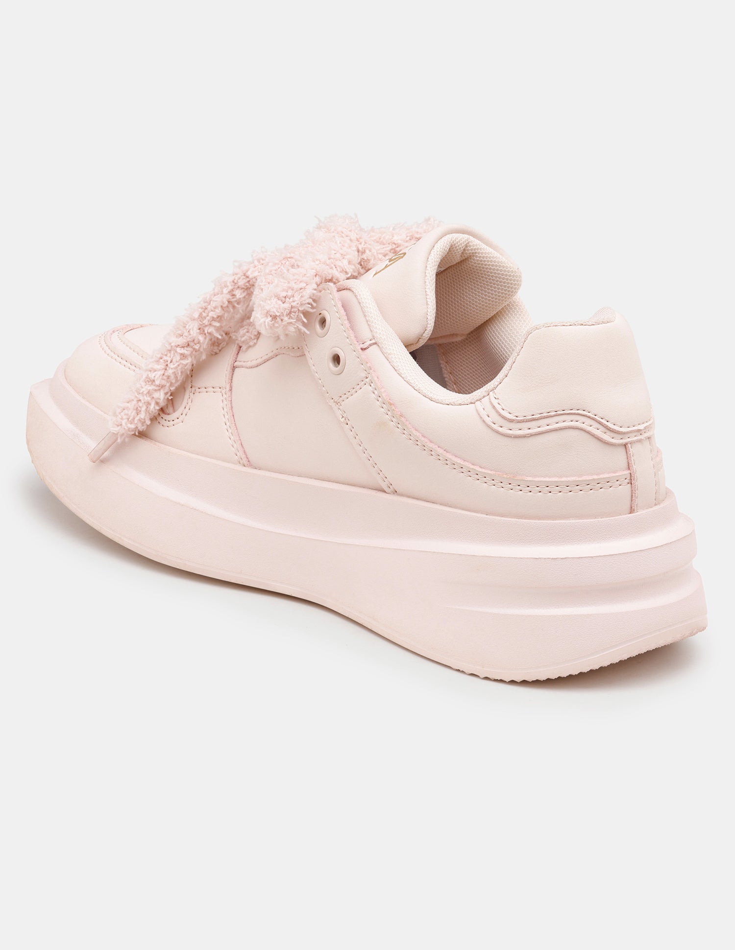 Women Burna 2.0 Round Toe Fur Lace-Ups Sneakers Light Pink - U.S. Polo Assn. India | Large