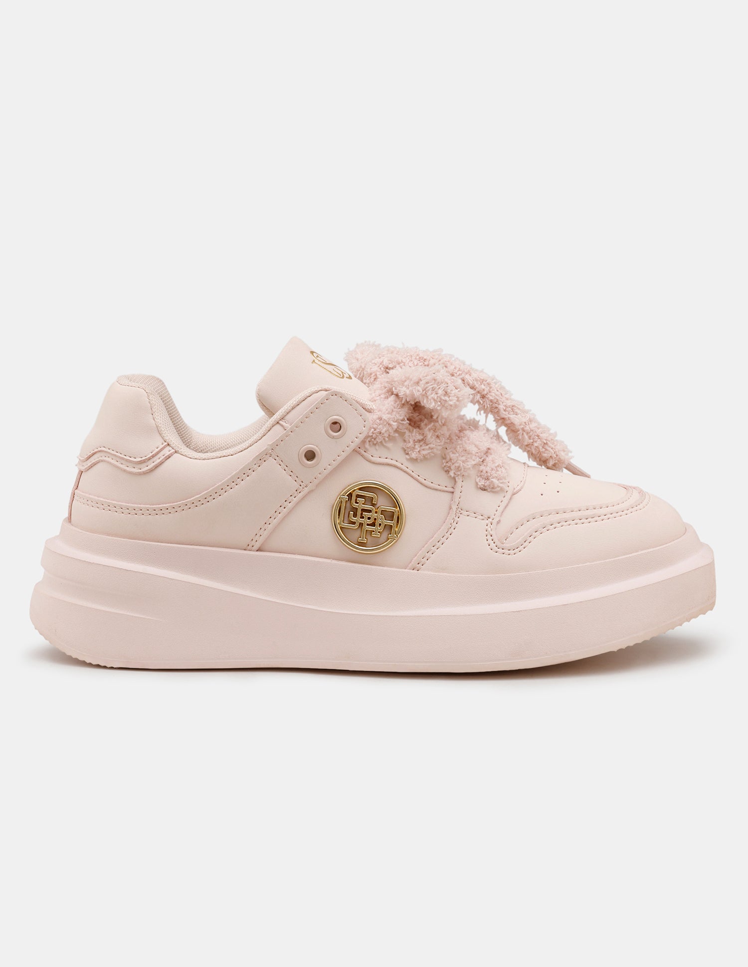 Women Burna 2.0 Round Toe Fur Lace-Ups Sneakers Light Pink - U.S. Polo Assn. India | Large