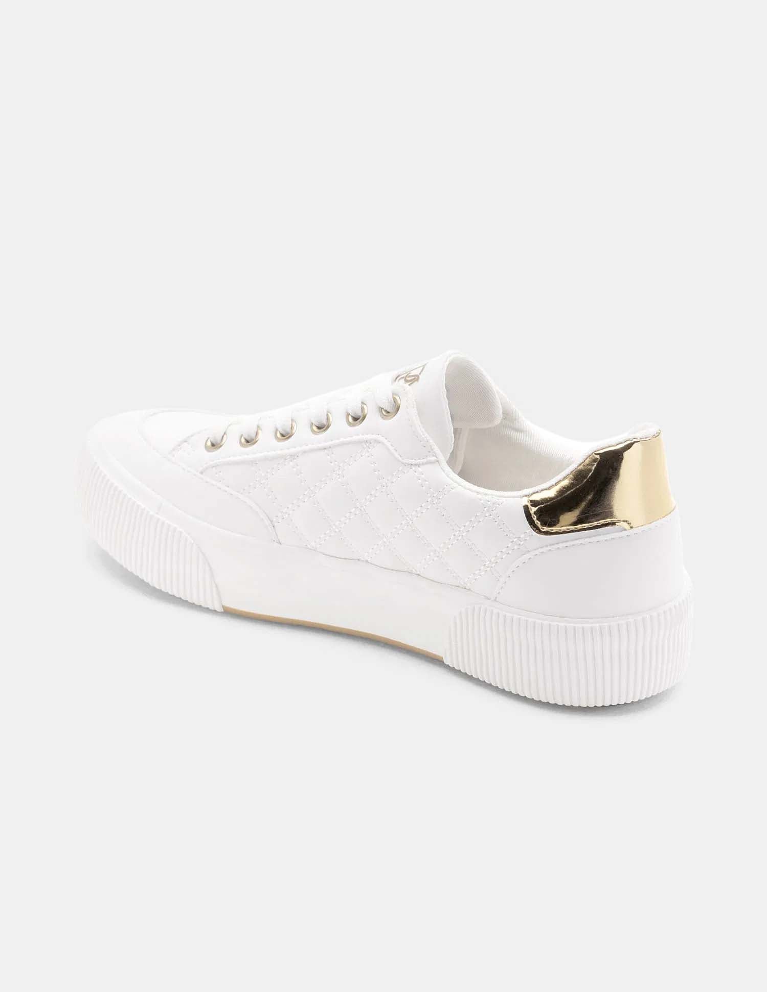 Women Textured Elsa 2.0 Metallic Sneakers Off White - U.S. POLO ASSN. | Large
