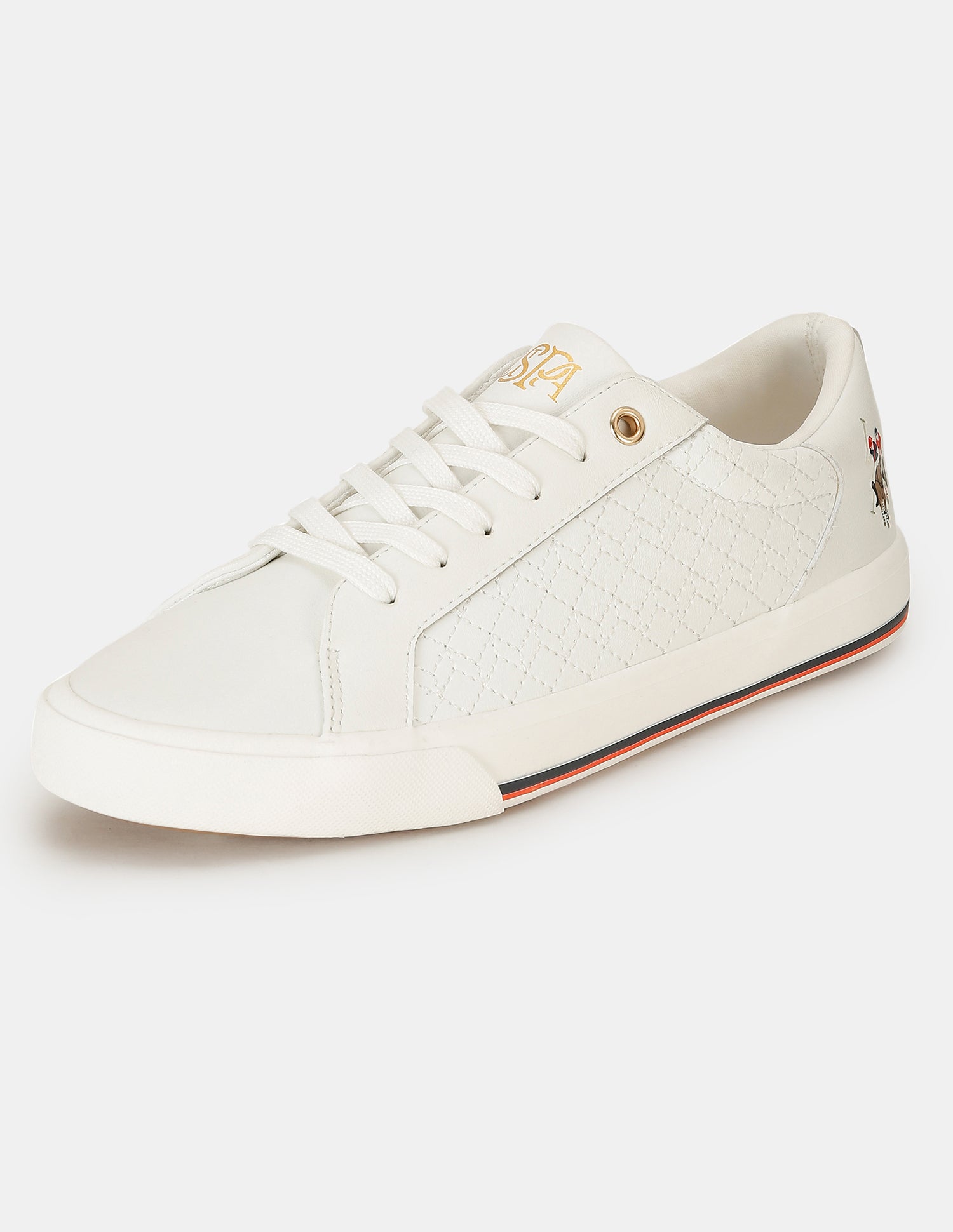 Women Textured Heidi 2.0 Sneakers White - U.S. POLO ASSN. | Large