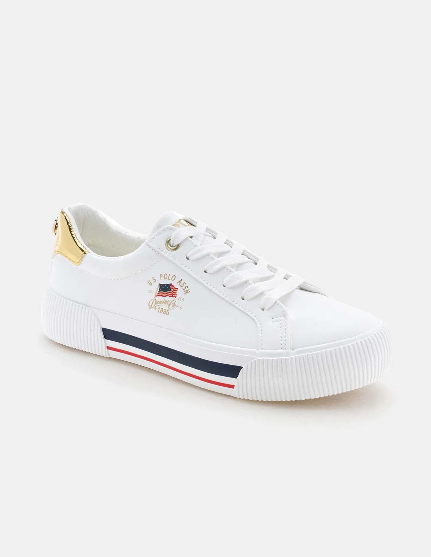 Women Lizze 3.0 Solid Sneakers Off White - U.S. POLO ASSN. | Large