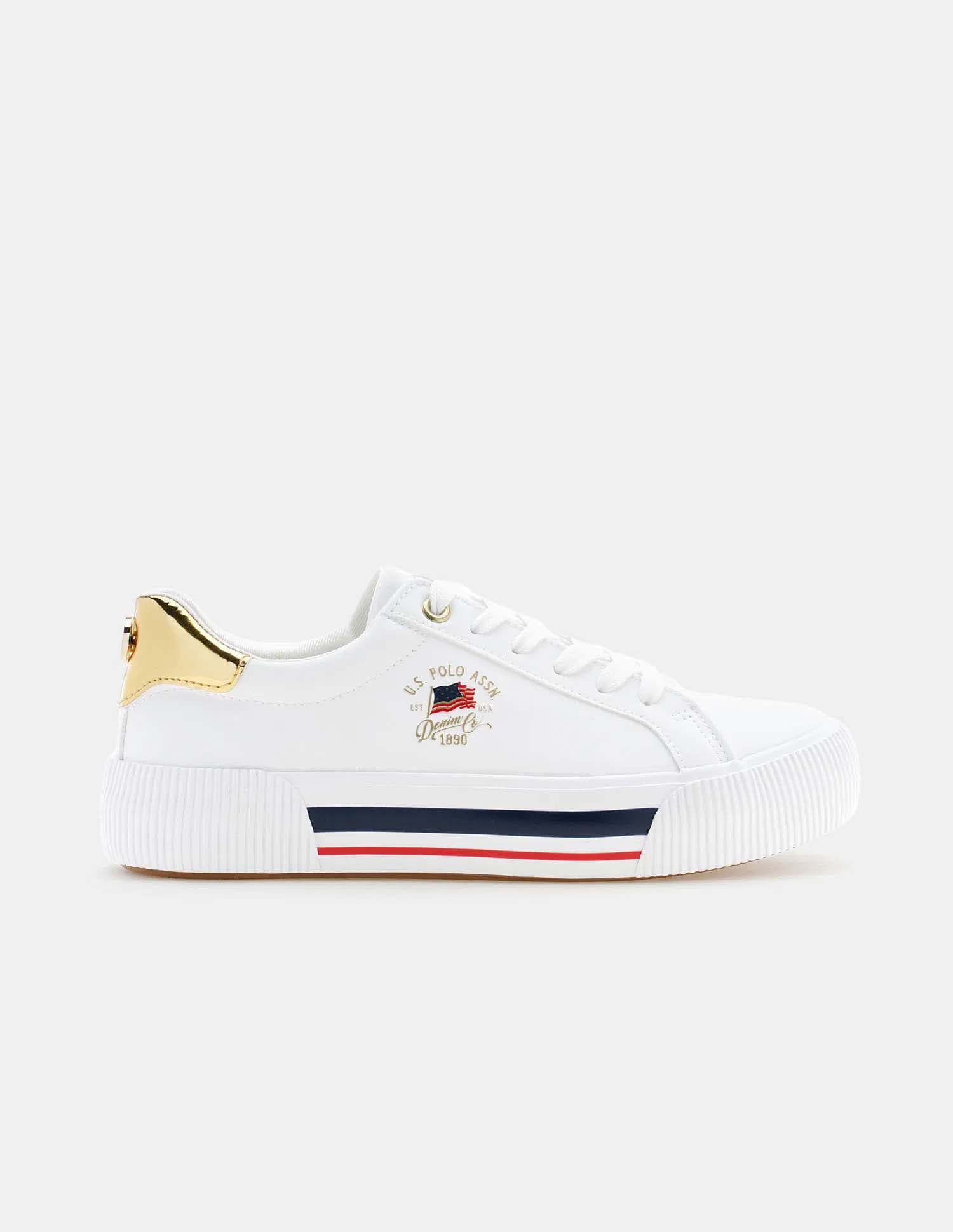 Women Lizze 3.0 Solid Sneakers Off White - U.S. POLO ASSN. | Large