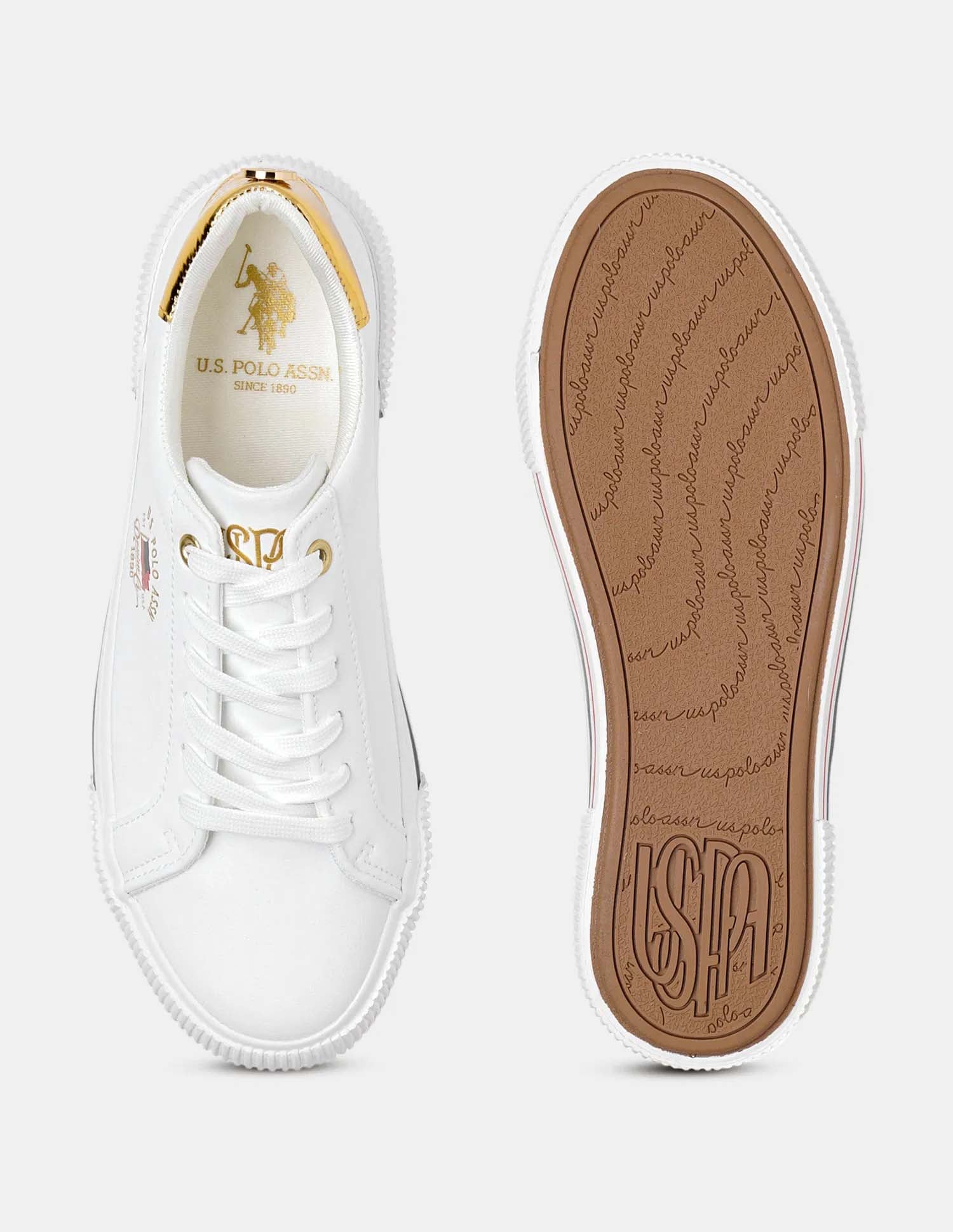 Women Lizze 3.0 Solid Sneakers Off White - U.S. POLO ASSN. | Large