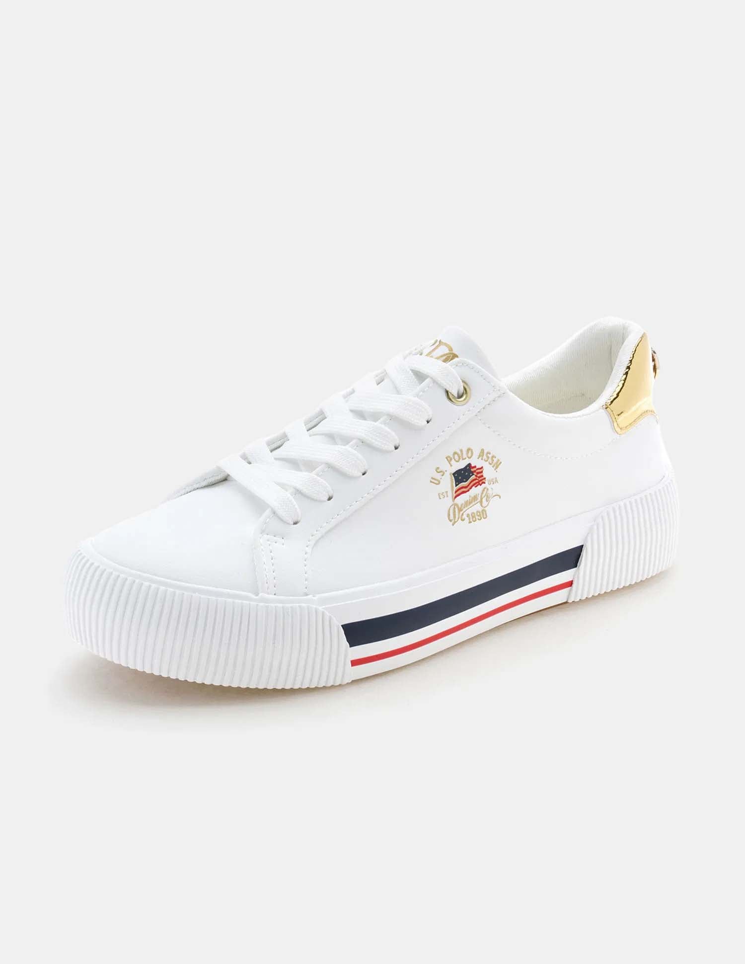 Women Lizze 3.0 Solid Sneakers Off White - U.S. POLO ASSN. | Large