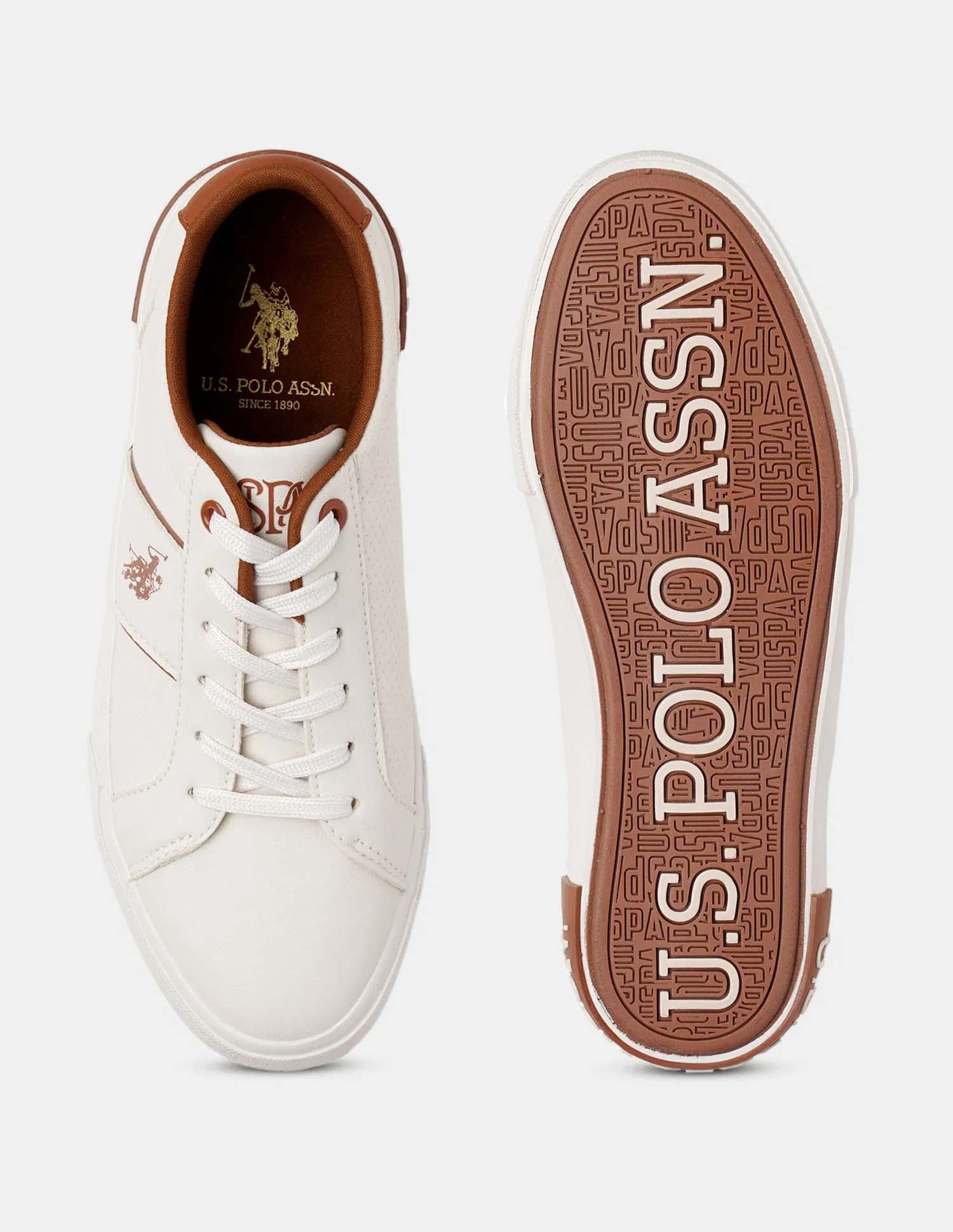 Women Zesta 2.0 Textured Sneakers Beige - U.S. POLO ASSN. | Large