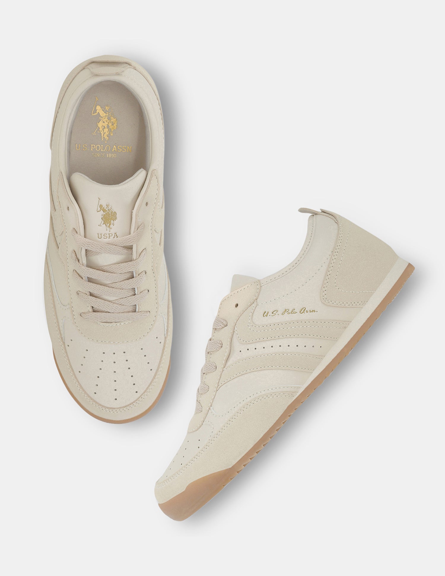 U.S. Polo Assn. Women Bianca  Lace-Ups Round Toe Sneakers