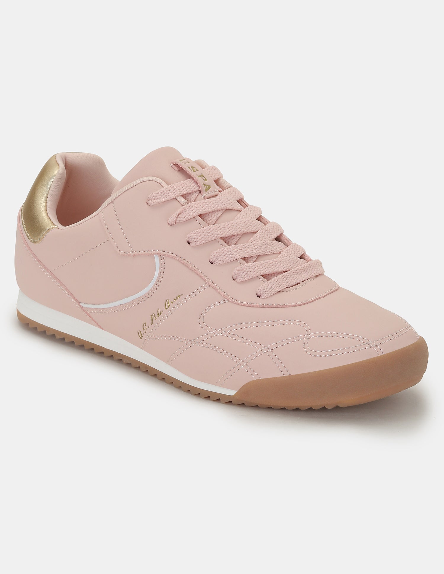 U.S. Polo Assn. Women Bruna Solid Regular Sneakers Light Pink - U.S. POLO ASSN. | Large