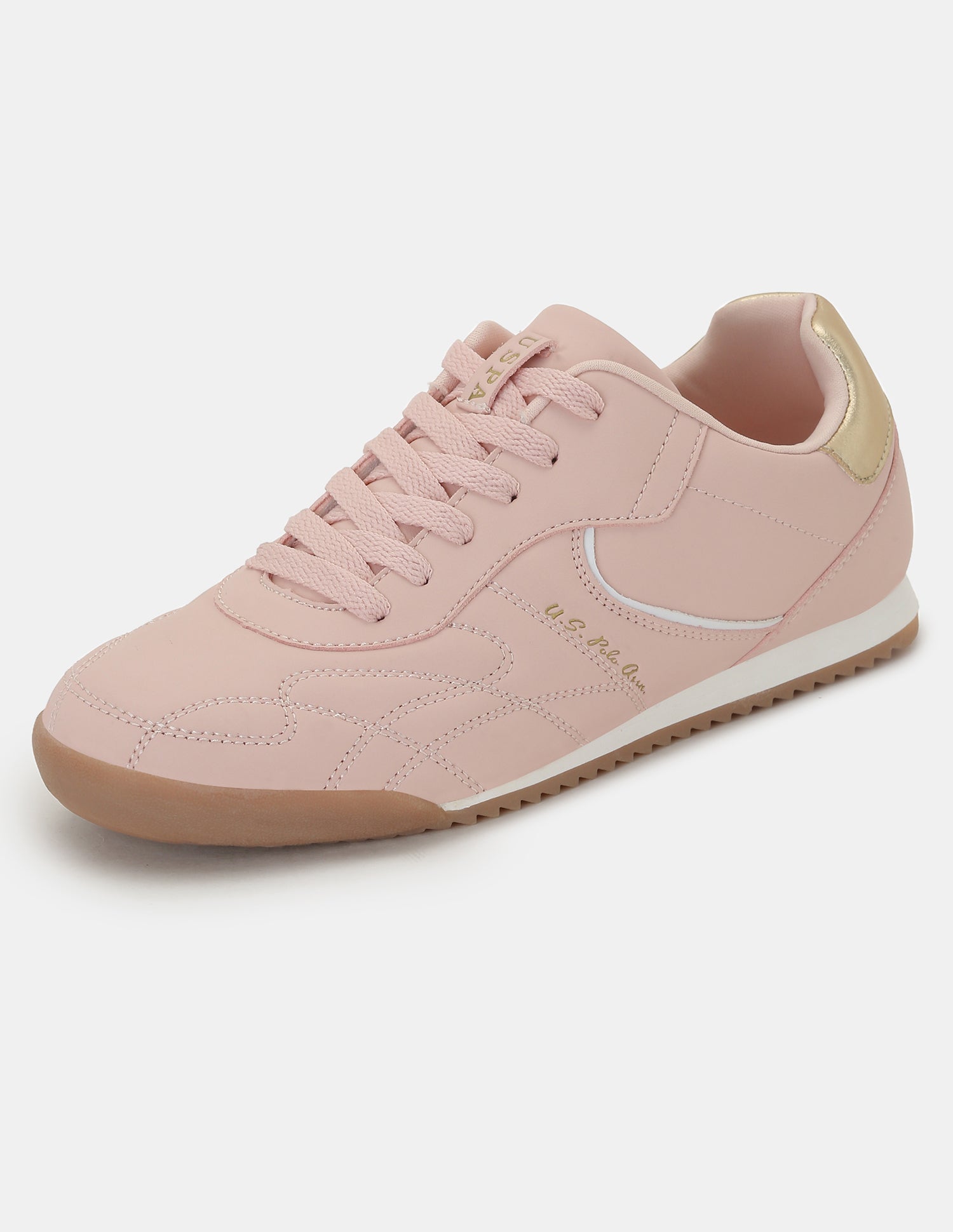 U.S. Polo Assn. Women Bruna Solid Regular Sneakers Light Pink - U.S. POLO ASSN. | Large