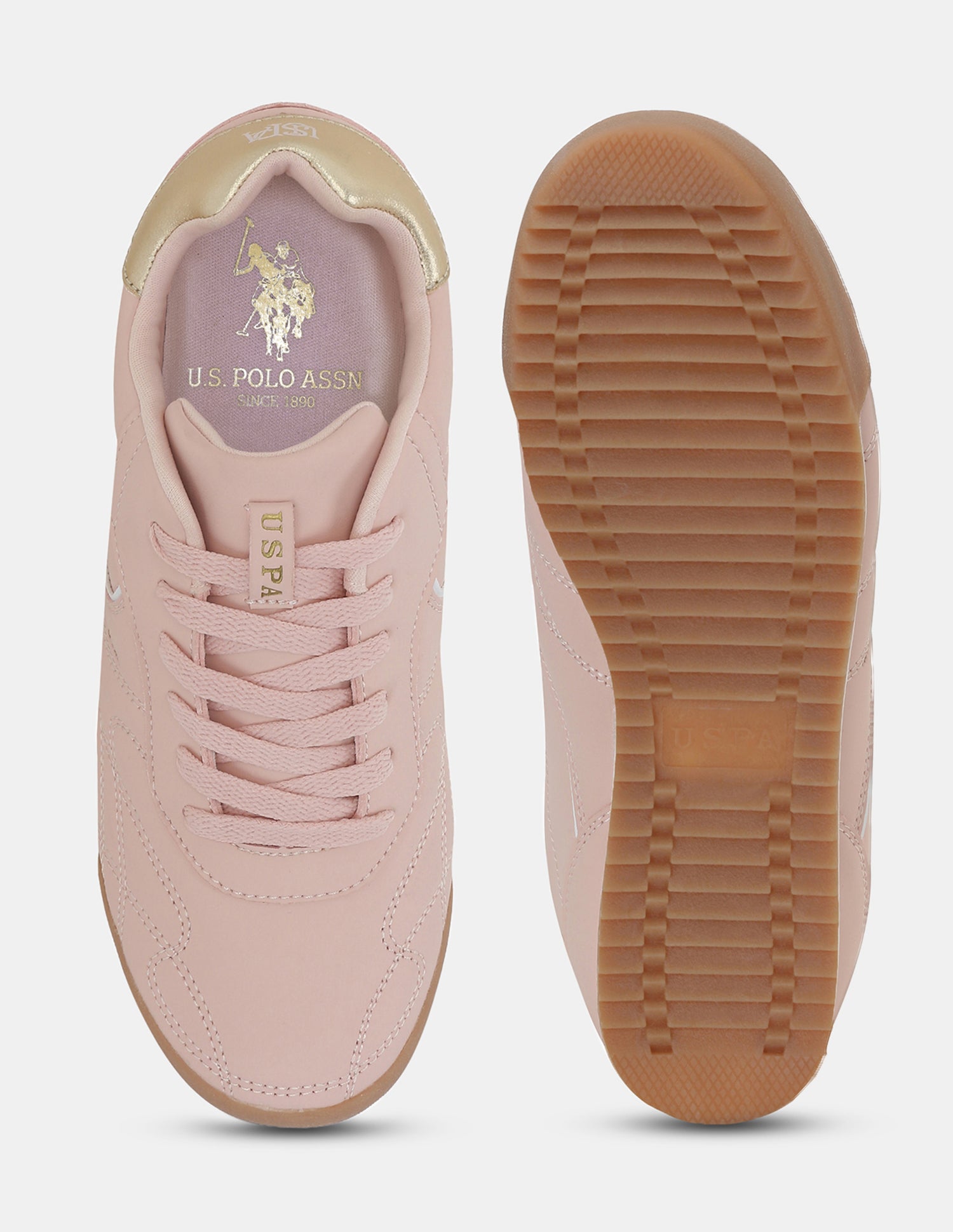 U.S. Polo Assn. Women Bruna Solid Regular Sneakers Light Pink - U.S. POLO ASSN. | Large