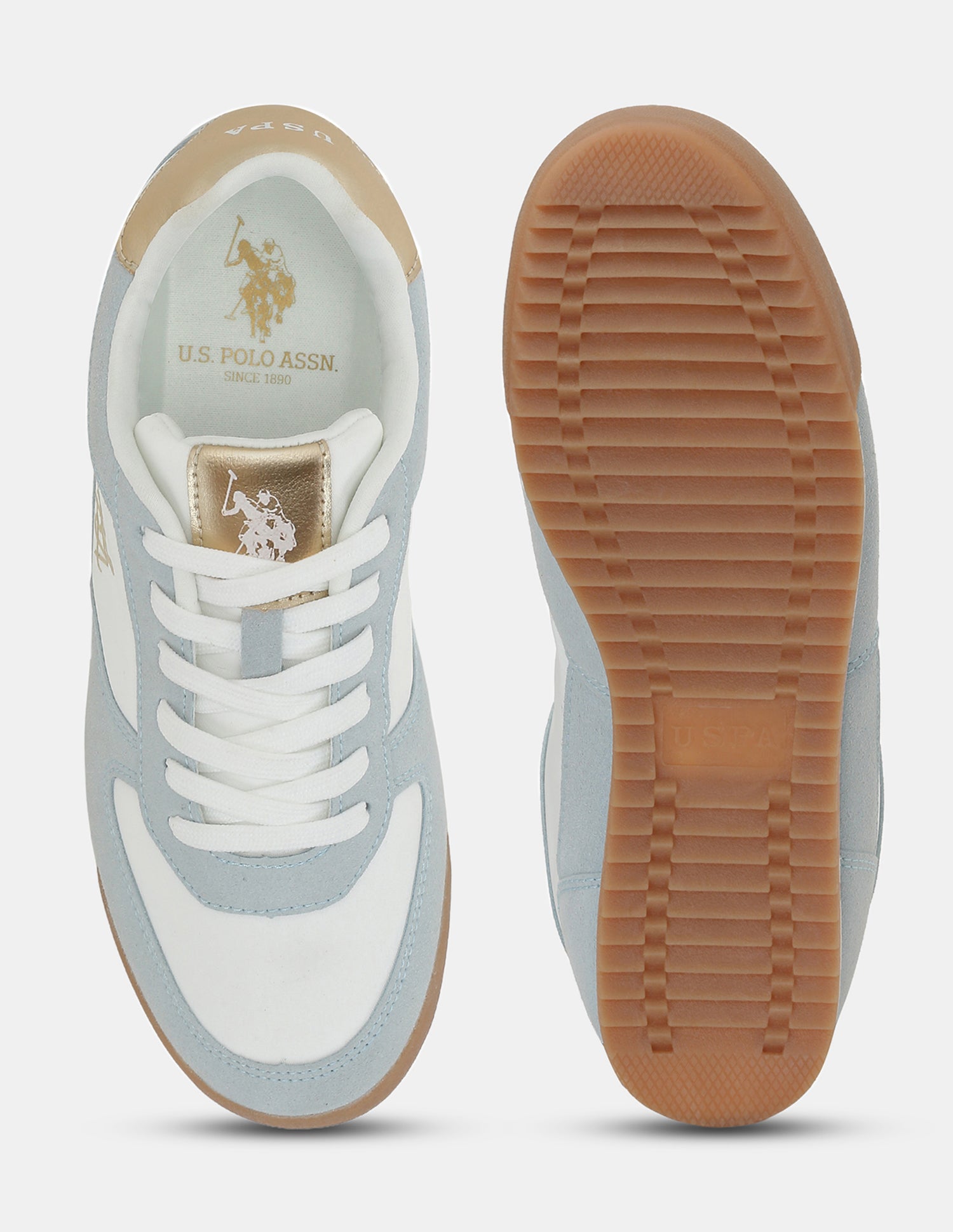 U.S. Polo Assn. Women Eduarda Colourblocked Sneakers Light Blue - U.S. POLO ASSN. | Large