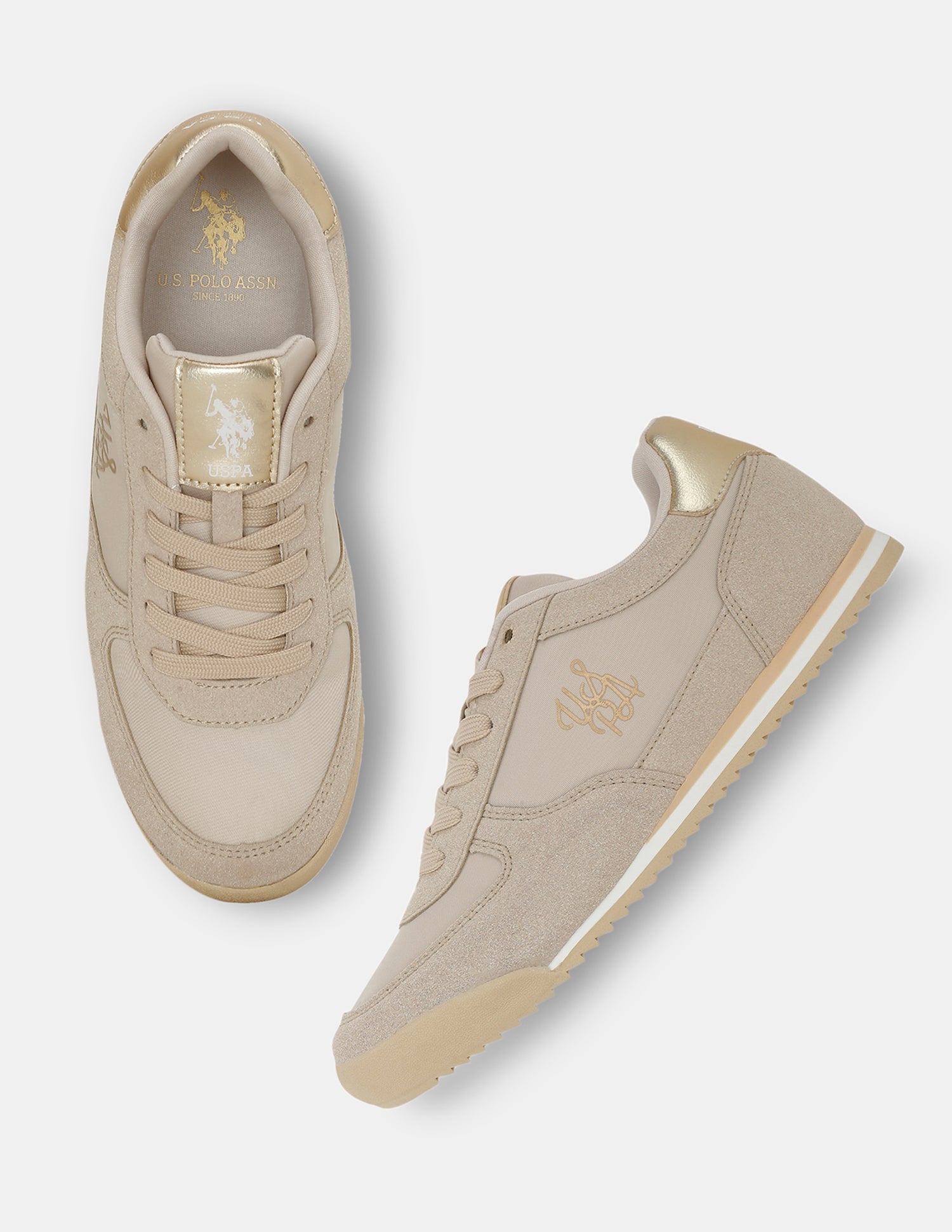 U.S. Polo Assn. Women Eduarda Textured Lace Up Sneakers