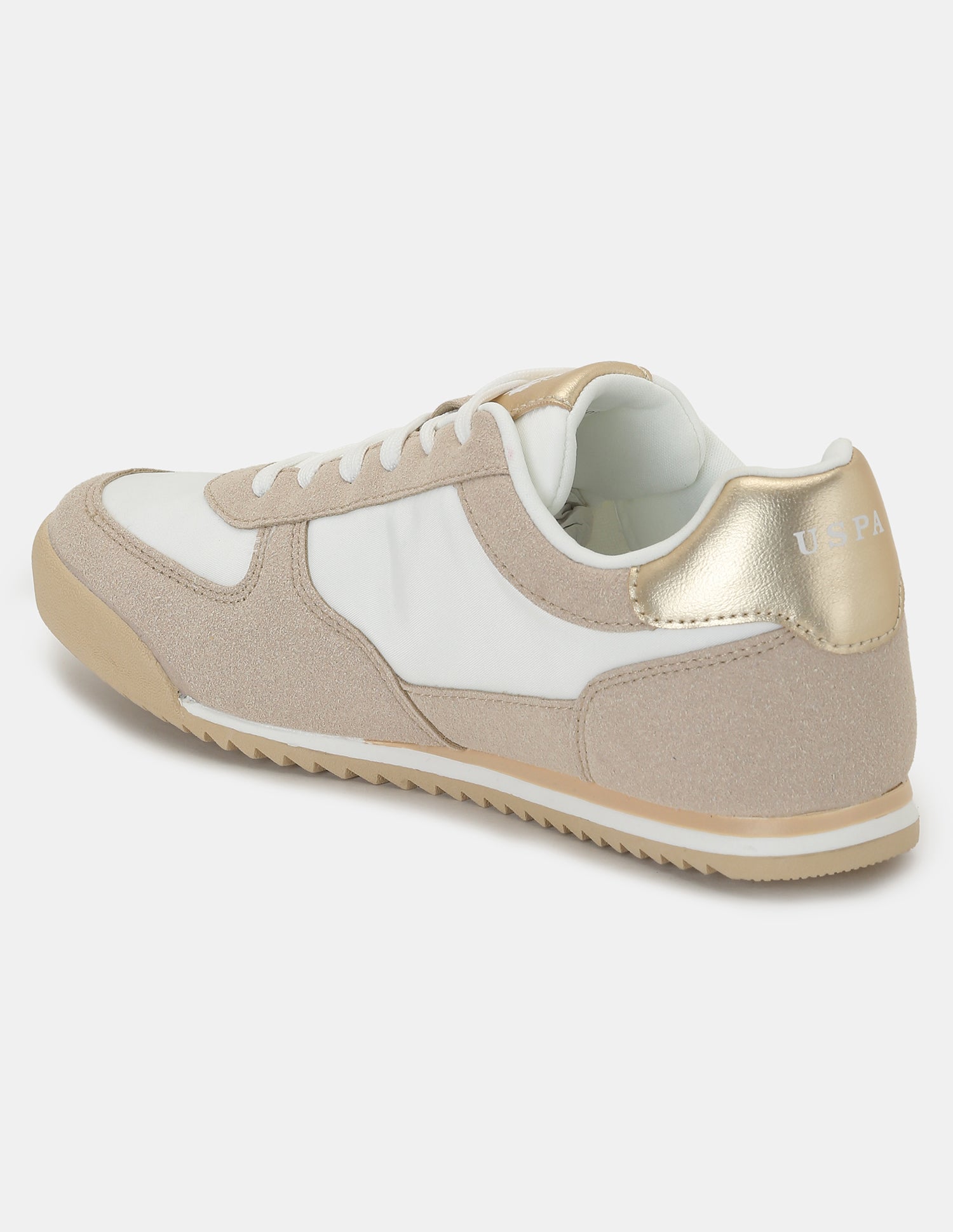 U.S. Polo Assn. Women Eduarda Colourblocked Lace-Ups Sneakers Nude - U.S. POLO ASSN. | Large