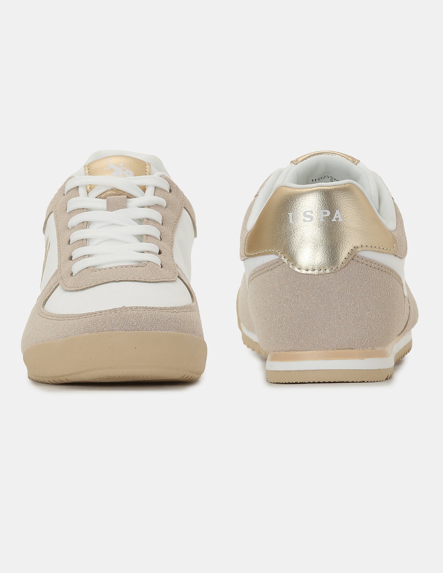 U.S. Polo Assn. Women Eduarda Colourblocked Lace-Ups Sneakers Nude - U.S. POLO ASSN. | Large