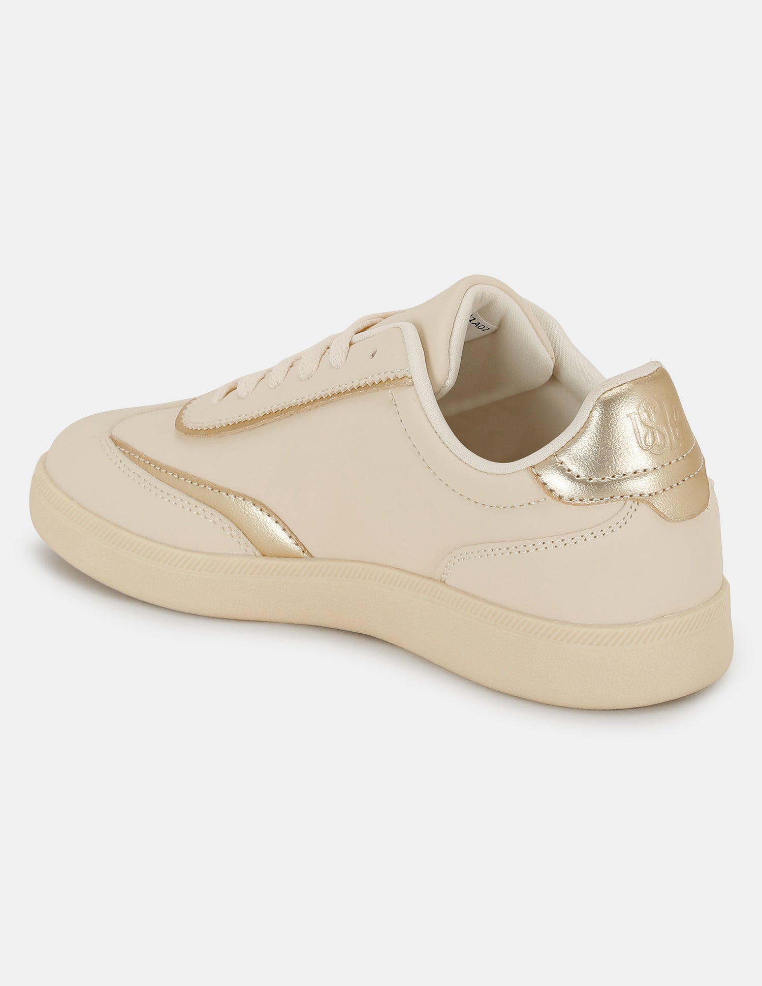 U.S. Polo Assn. Women Renata Round Toe Lace-Ups Sneakers Beige - U.S. POLO ASSN. | Large