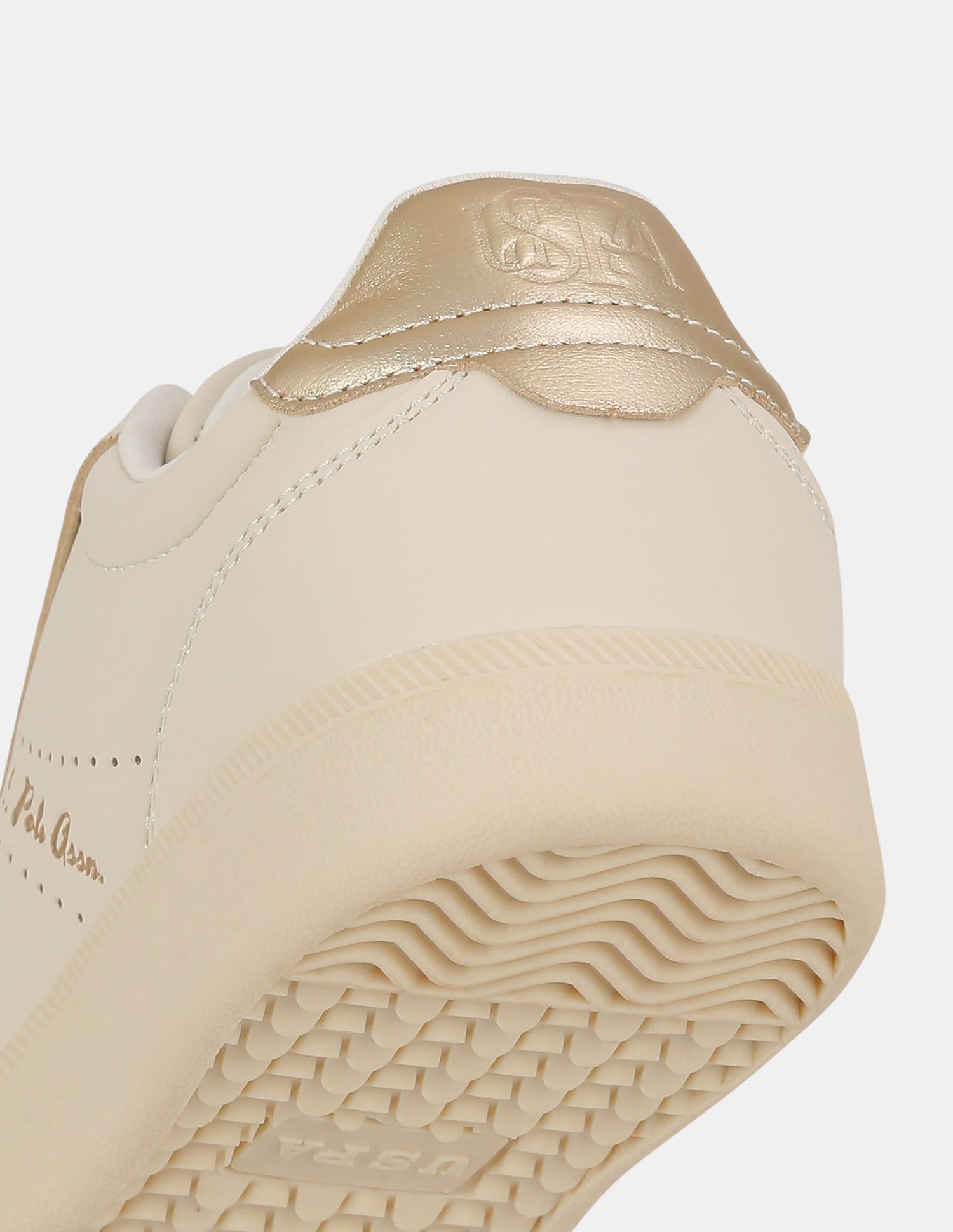 U.S. Polo Assn. Women Renata Round Toe Lace-Ups Sneakers Beige - U.S. POLO ASSN. | Large