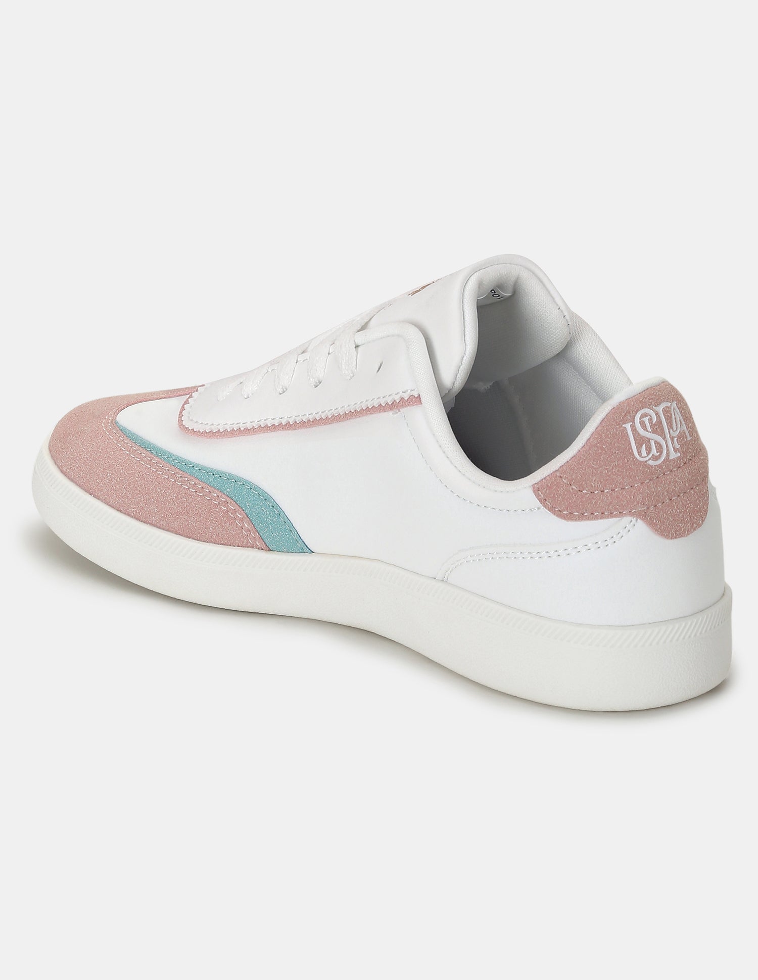 U.S. Polo Assn. Women Renata Colourblocked Lace-Ups Sneakers Light Pink - U.S. POLO ASSN. | Large