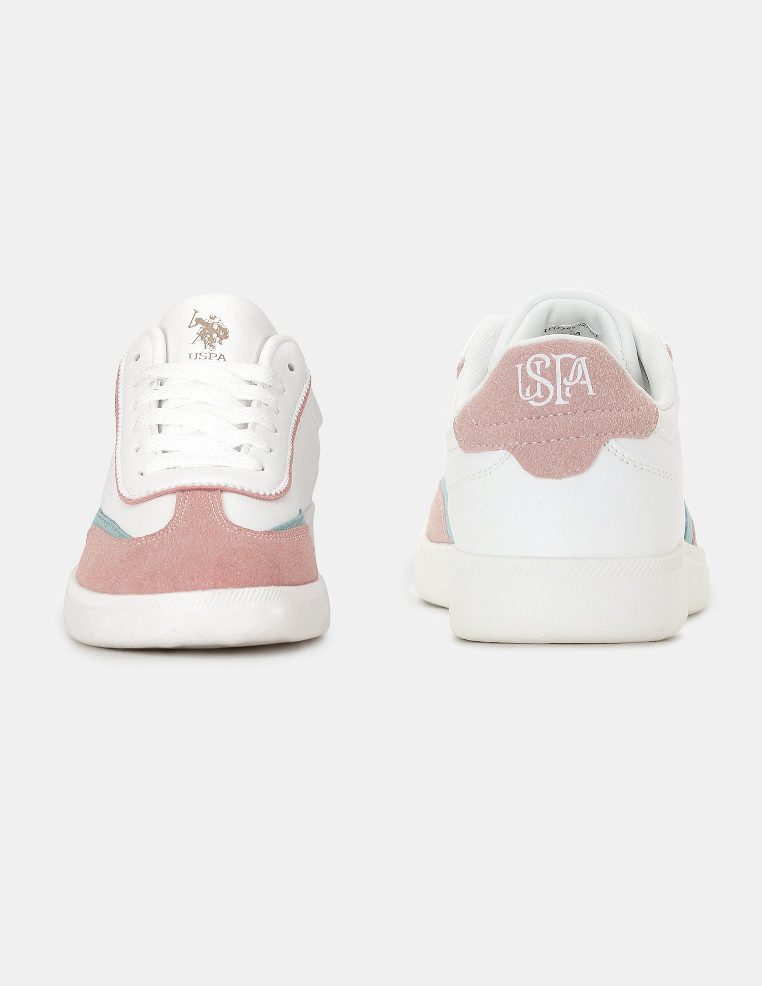 U.S. Polo Assn. Women Renata Colourblocked Lace-Ups Sneakers Light Pink - U.S. POLO ASSN. | Large