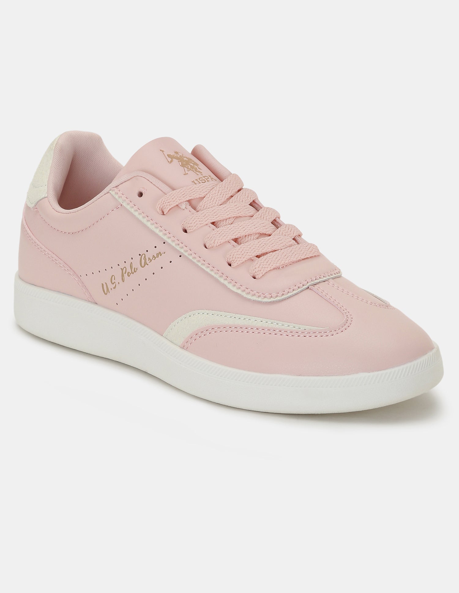 U.S. Polo Assn. Women Renata Round Toe Lace-Ups Sneakers Nude - U.S. POLO ASSN. | Large