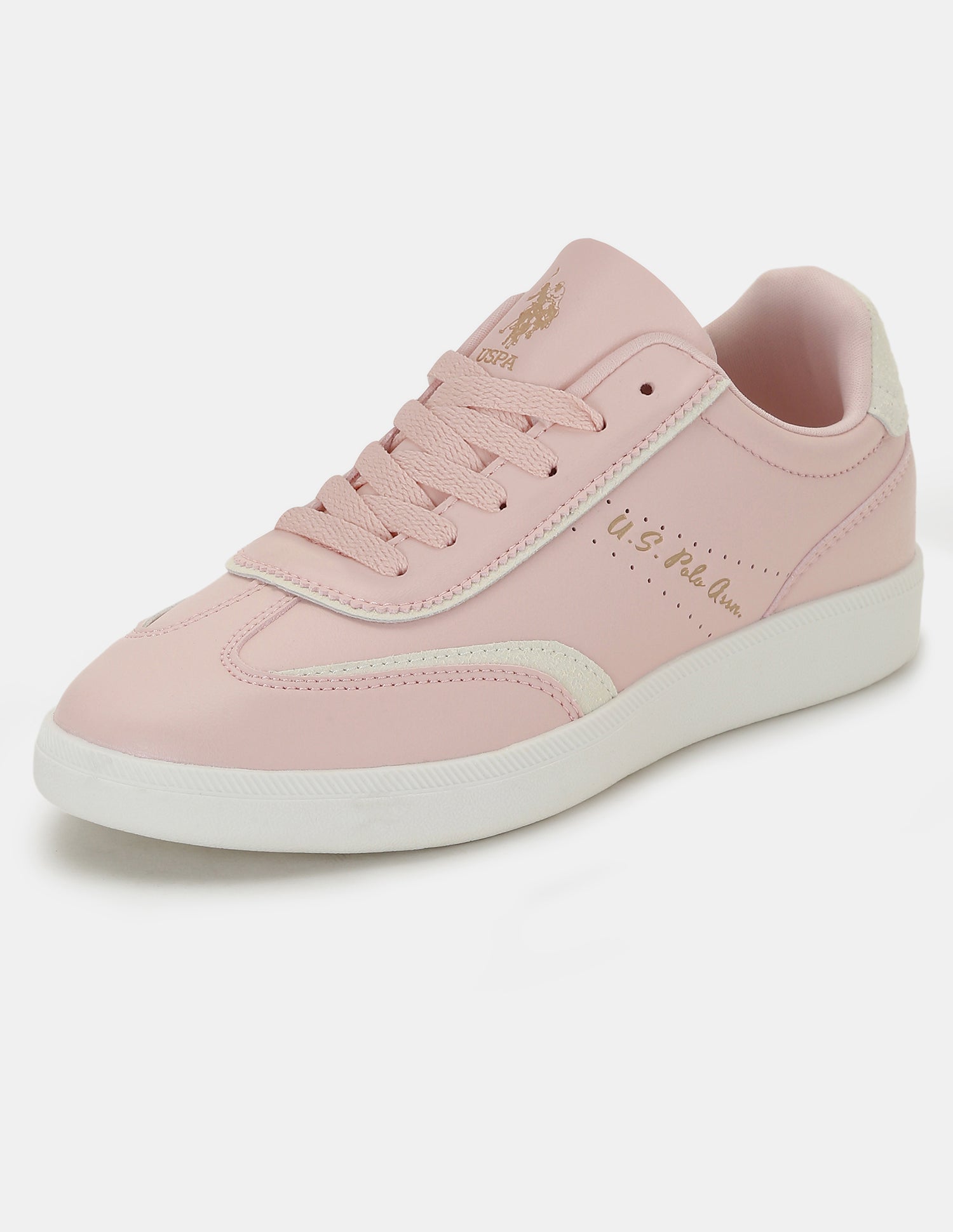 U.S. Polo Assn. Women Renata Round Toe Lace-Ups Sneakers Nude - U.S. POLO ASSN. | Large