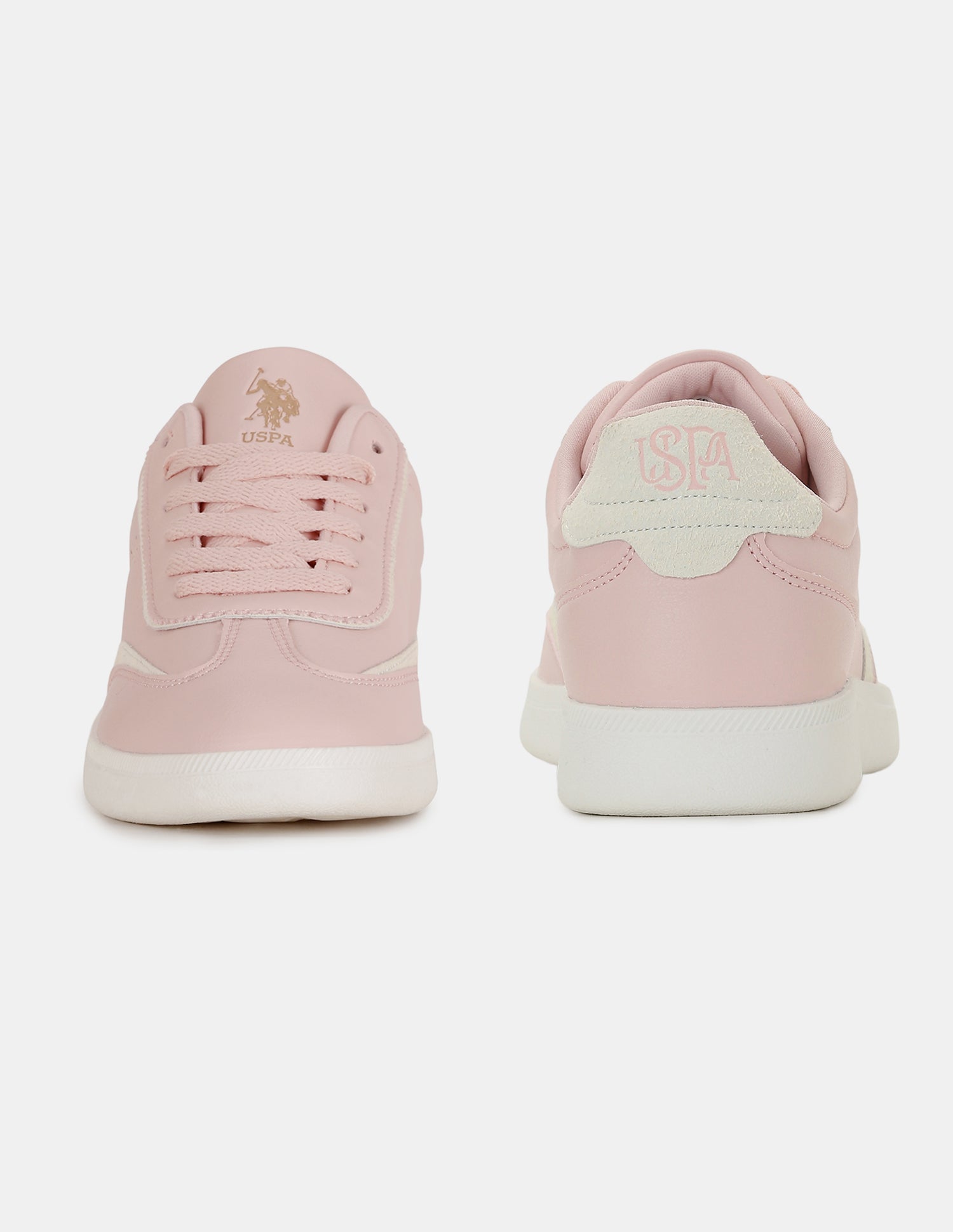 U.S. Polo Assn. Women Renata Round Toe Lace-Ups Sneakers Nude - U.S. POLO ASSN. | Large