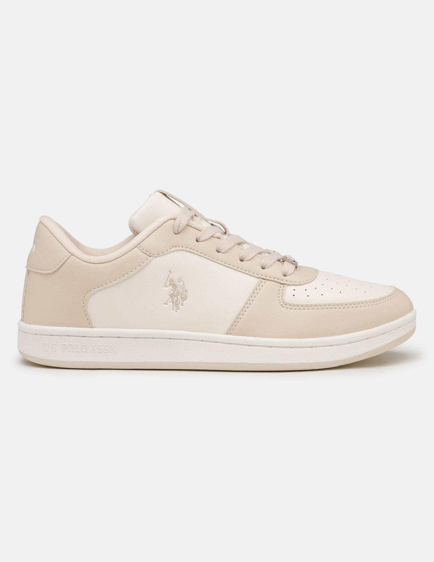 Women Rein 2.0 Round Toe Colourblocked Sneakers Beige - U.S. Polo Assn. India | Large