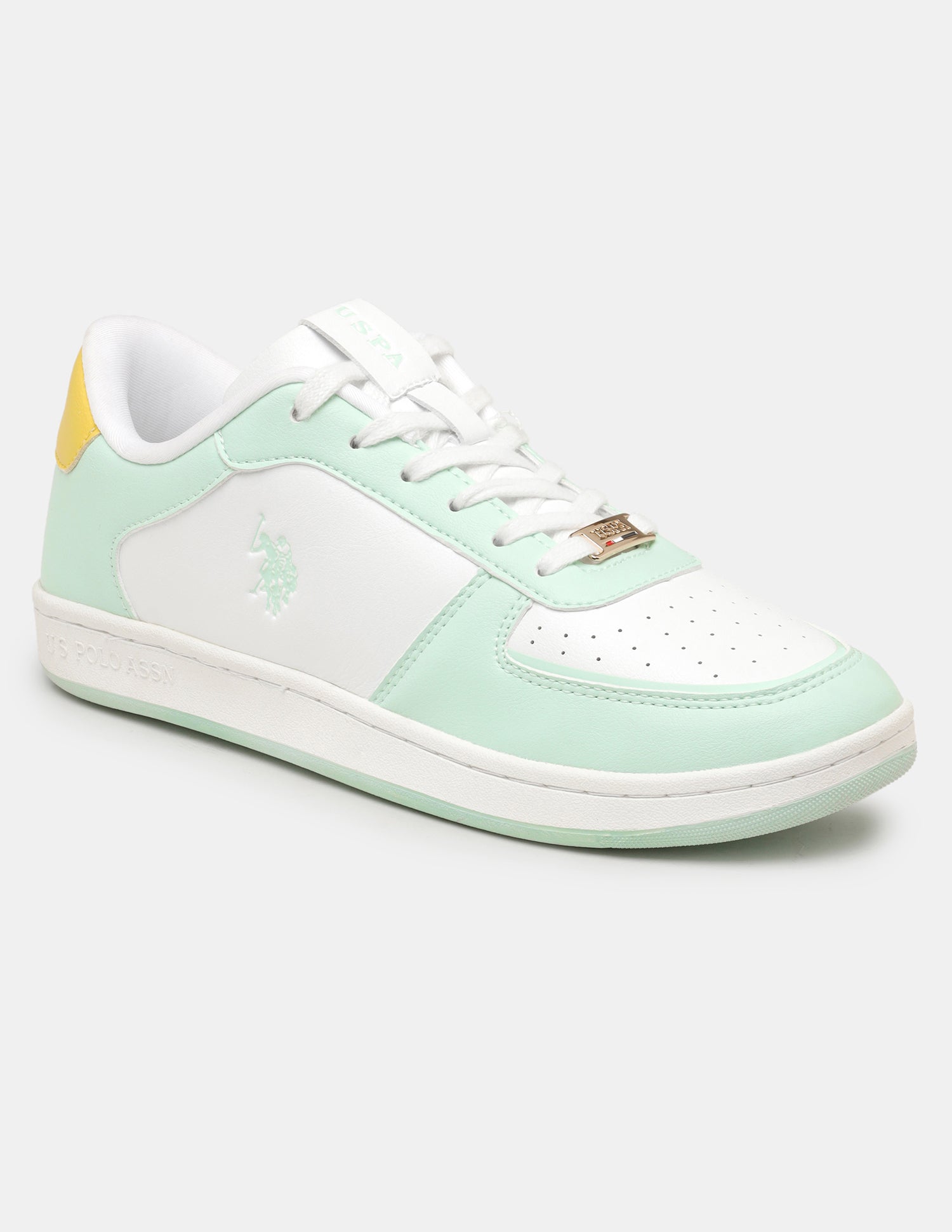 Women Rein 2.0 Colourblocked Round Toe Sneakers Light Green - U.S. POLO ASSN. | Large
