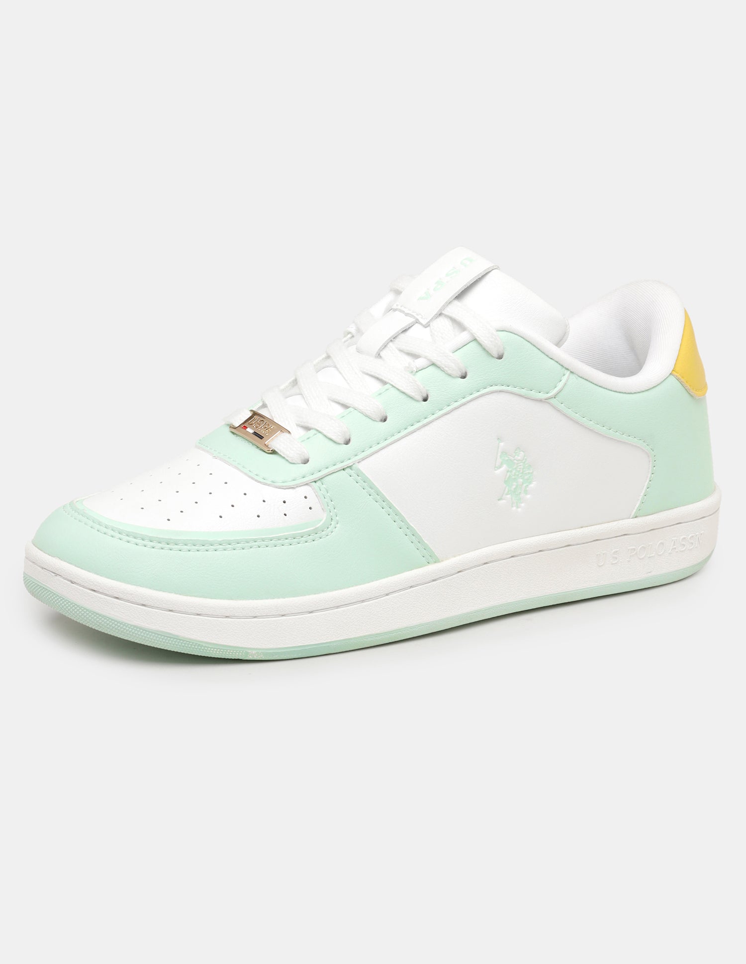 Women Rein 2.0 Colourblocked Round Toe Sneakers Light Green - U.S. POLO ASSN. | Large