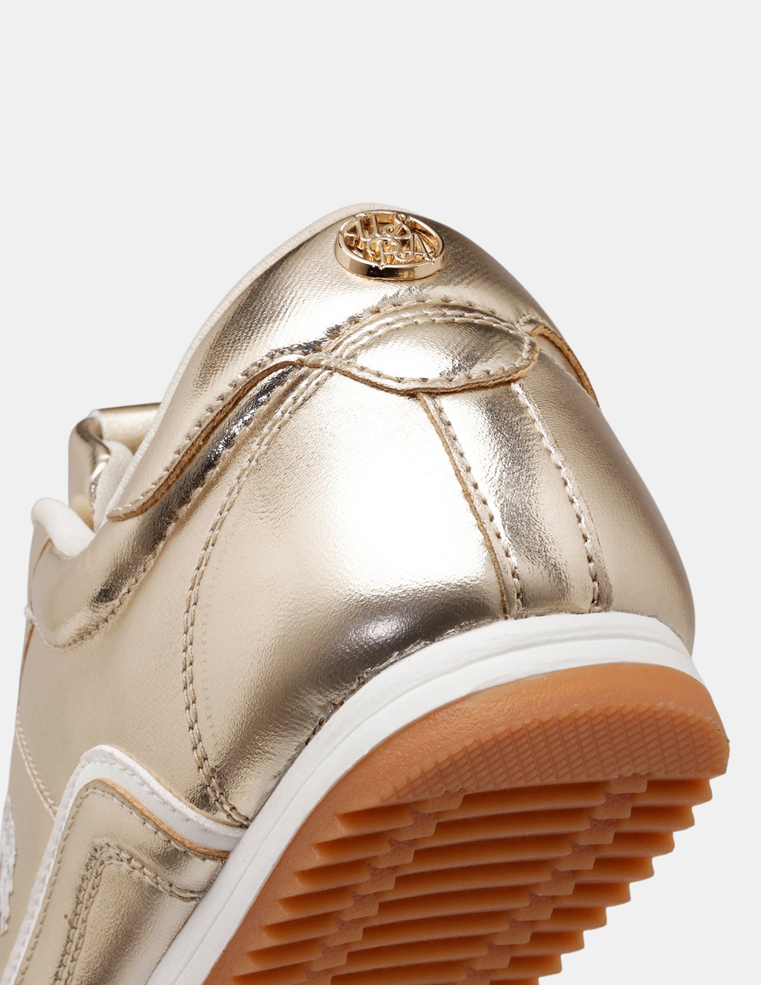 Women Ellery Metallic Lace Ups Sneakers Gold - U.S. POLO ASSN. | Large