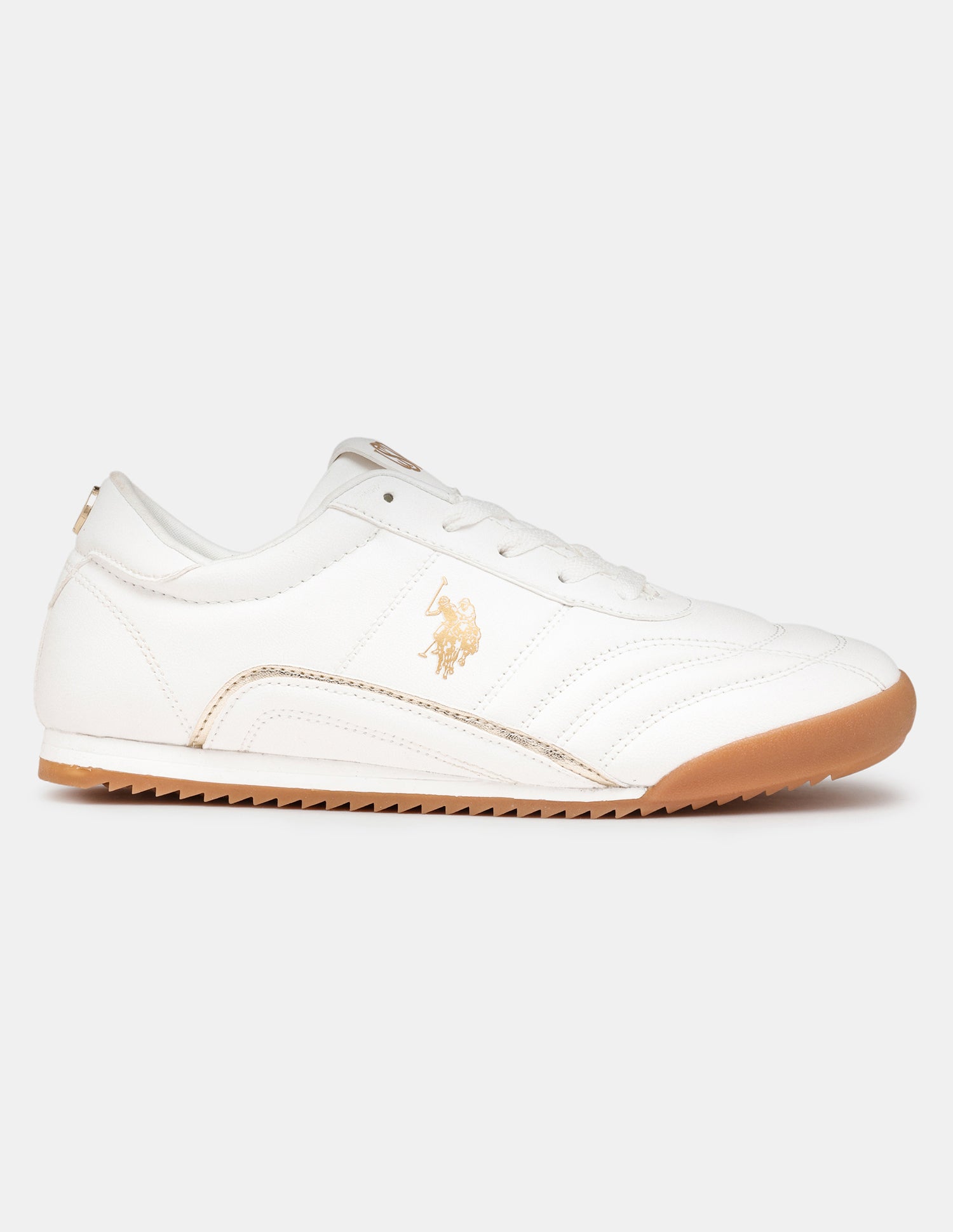 Women Ellery Metallic Lace Ups Sneakers Off White - U.S. POLO ASSN. | Large