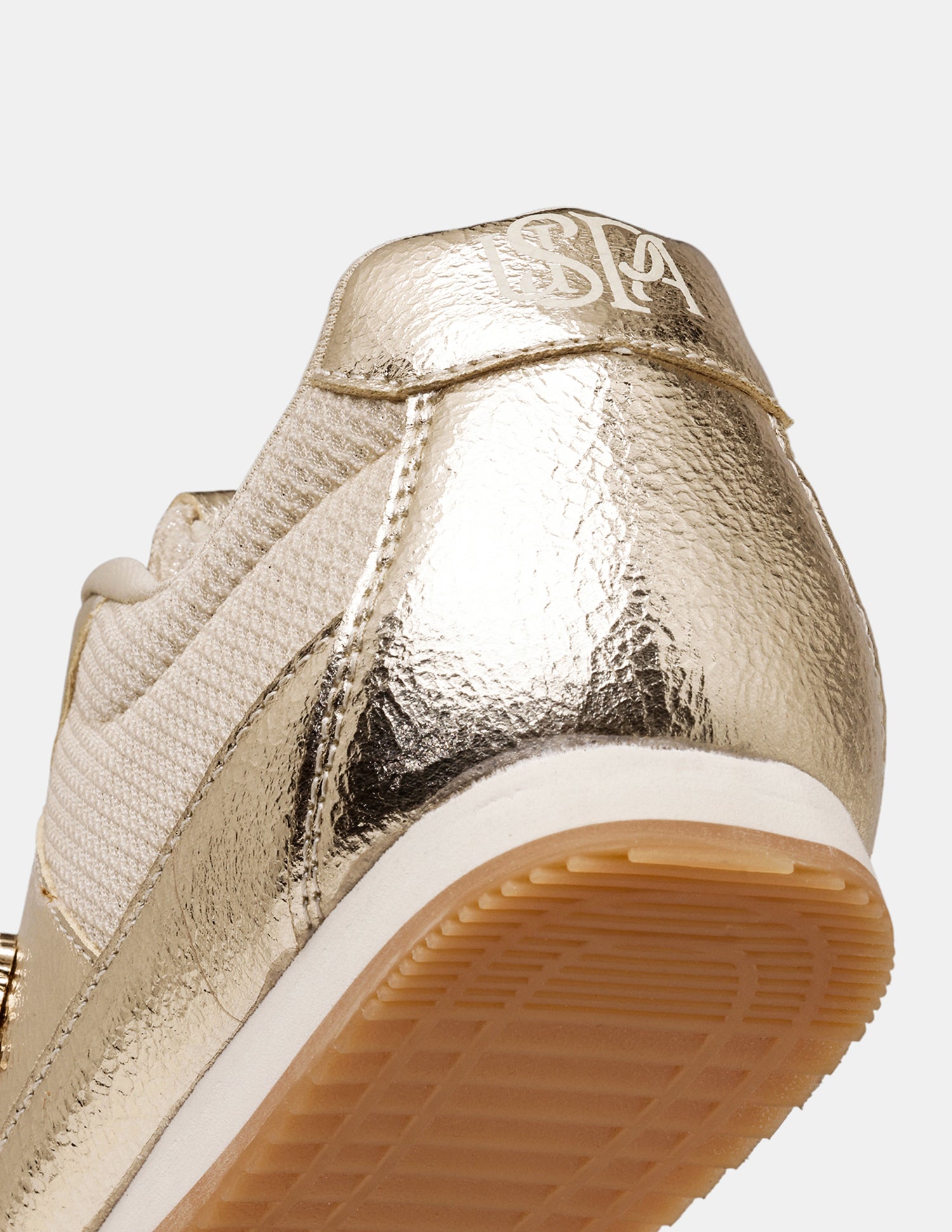 Women Reverie Textured Round Toe Sneakers Gold - U.S. POLO ASSN. | Large