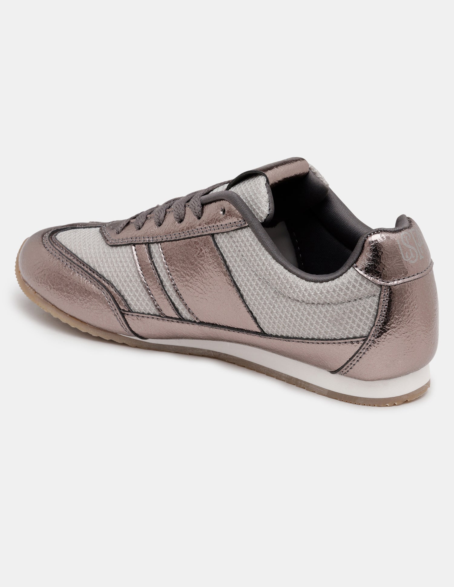 Women Reverie Textured Round Toe Sneakers Grey - U.S. POLO ASSN. | Large