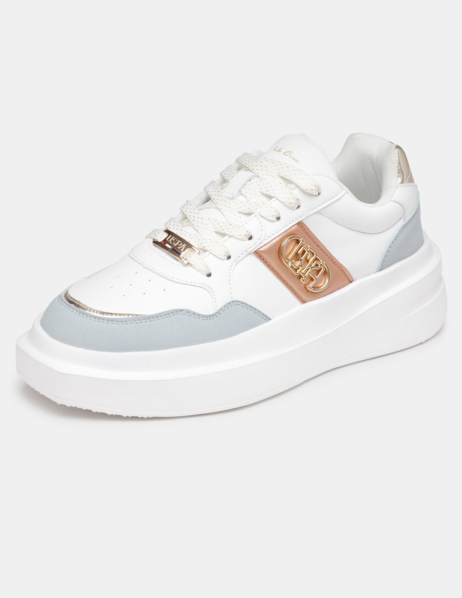 Women Winslet Colourblocked Lace Ups Sneakers Off White - U.S. POLO ASSN. | Large