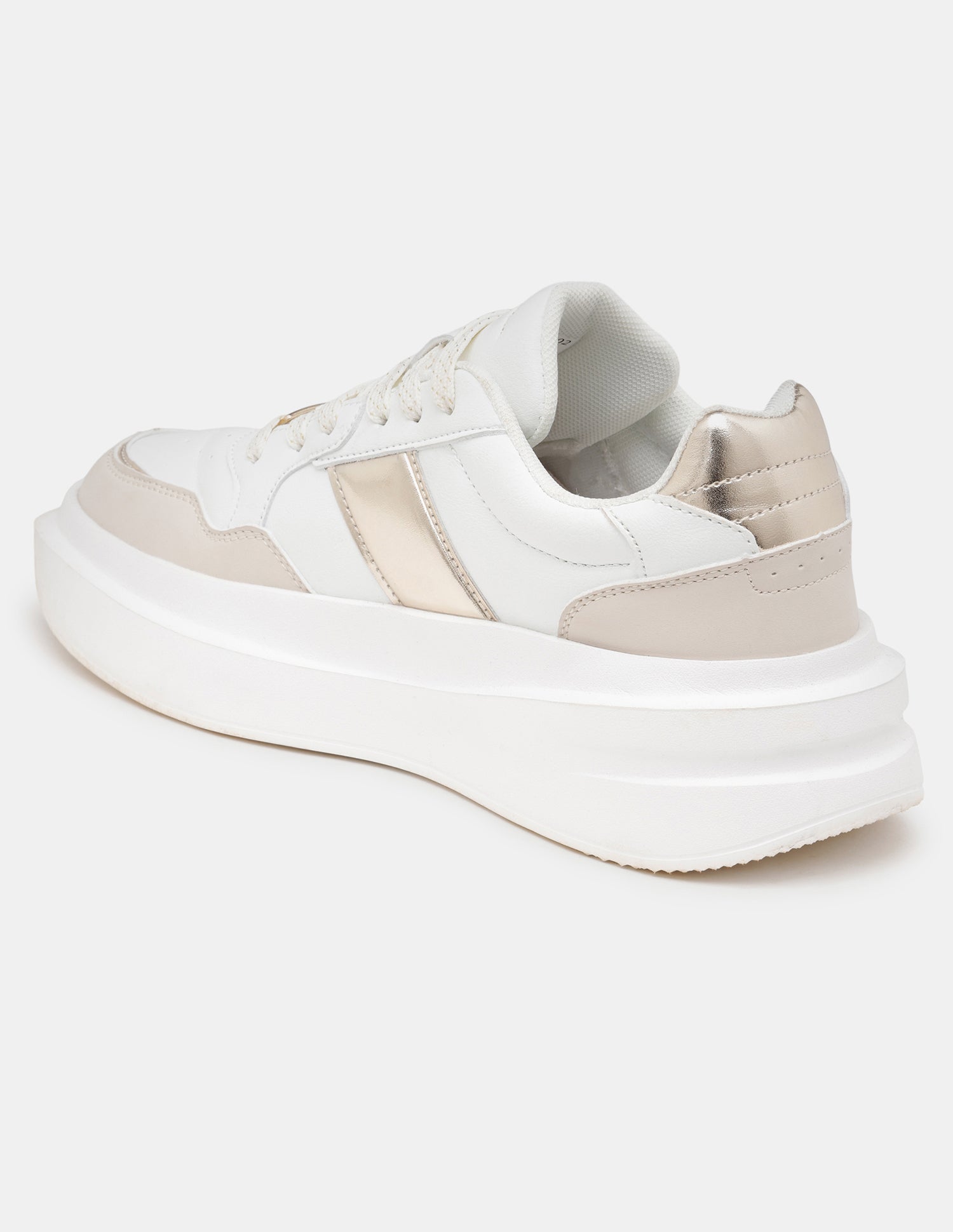 Women Winslet Colourblocked Lace Ups Sneakers Beige - U.S. POLO ASSN. | Large