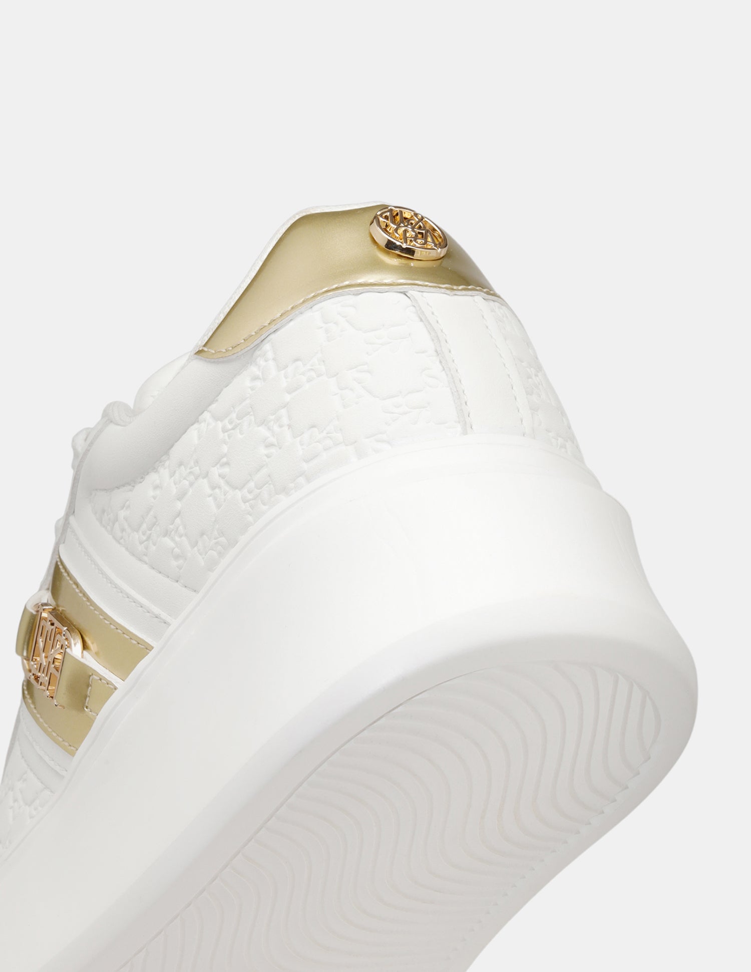 Women Brand Embossed Lace-Ups Elowen Sneakers Off White - U.S. Polo Assn. India | Large