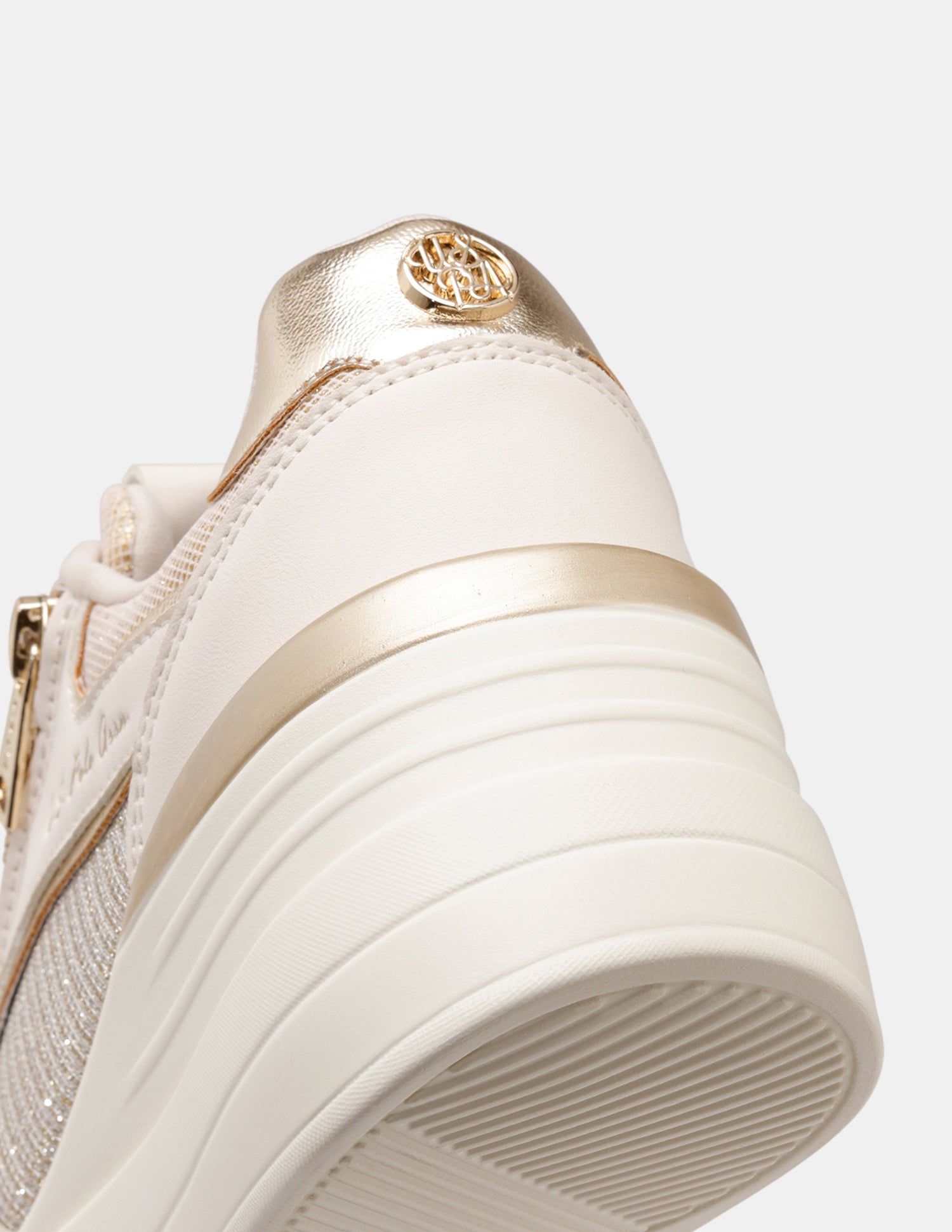 Women Liora Round Toe Textured Sneakers Gold - U.S. POLO ASSN. | Large