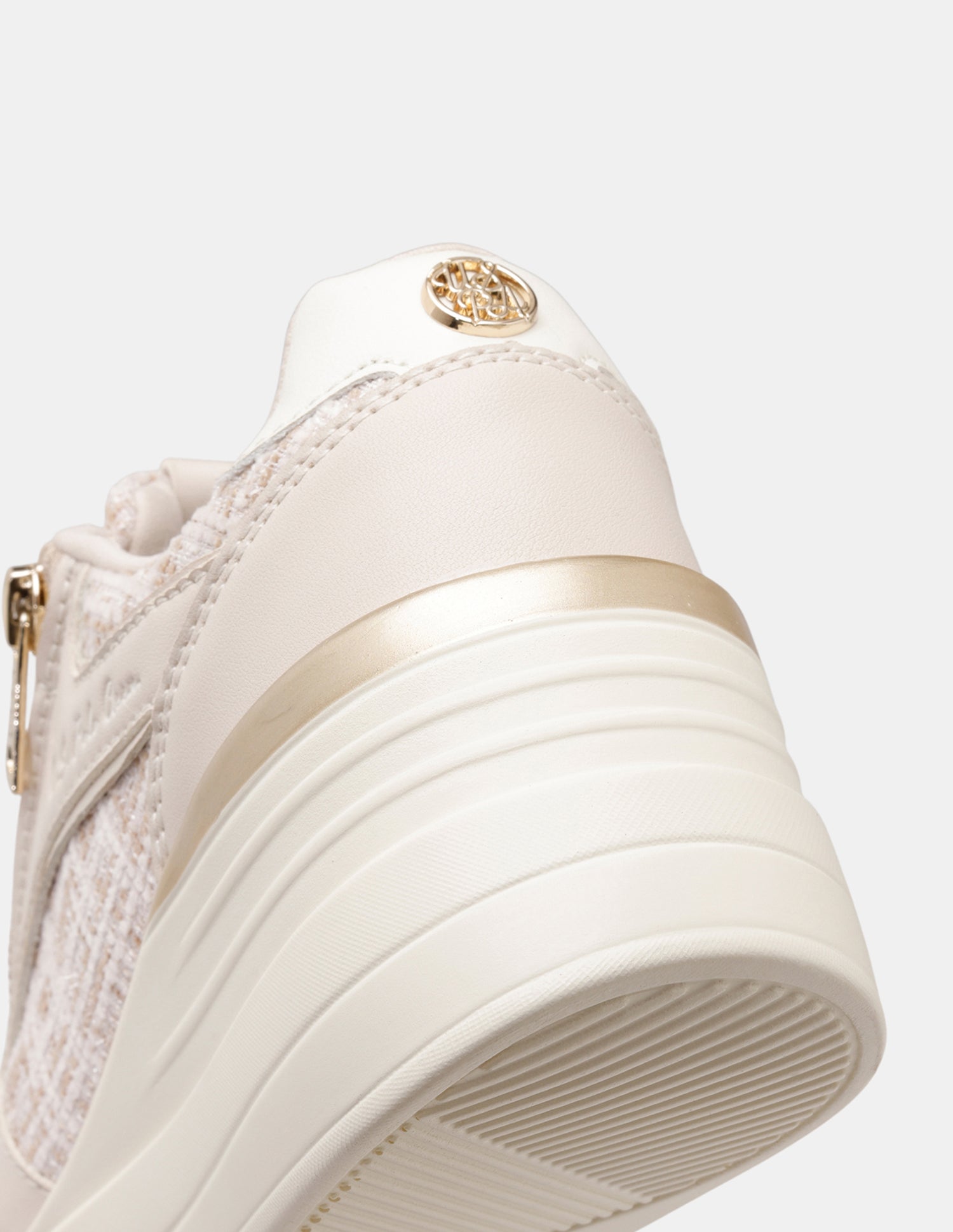 Women Liora Round Toe Textured Sneakers Beige - U.S. POLO ASSN. | Large