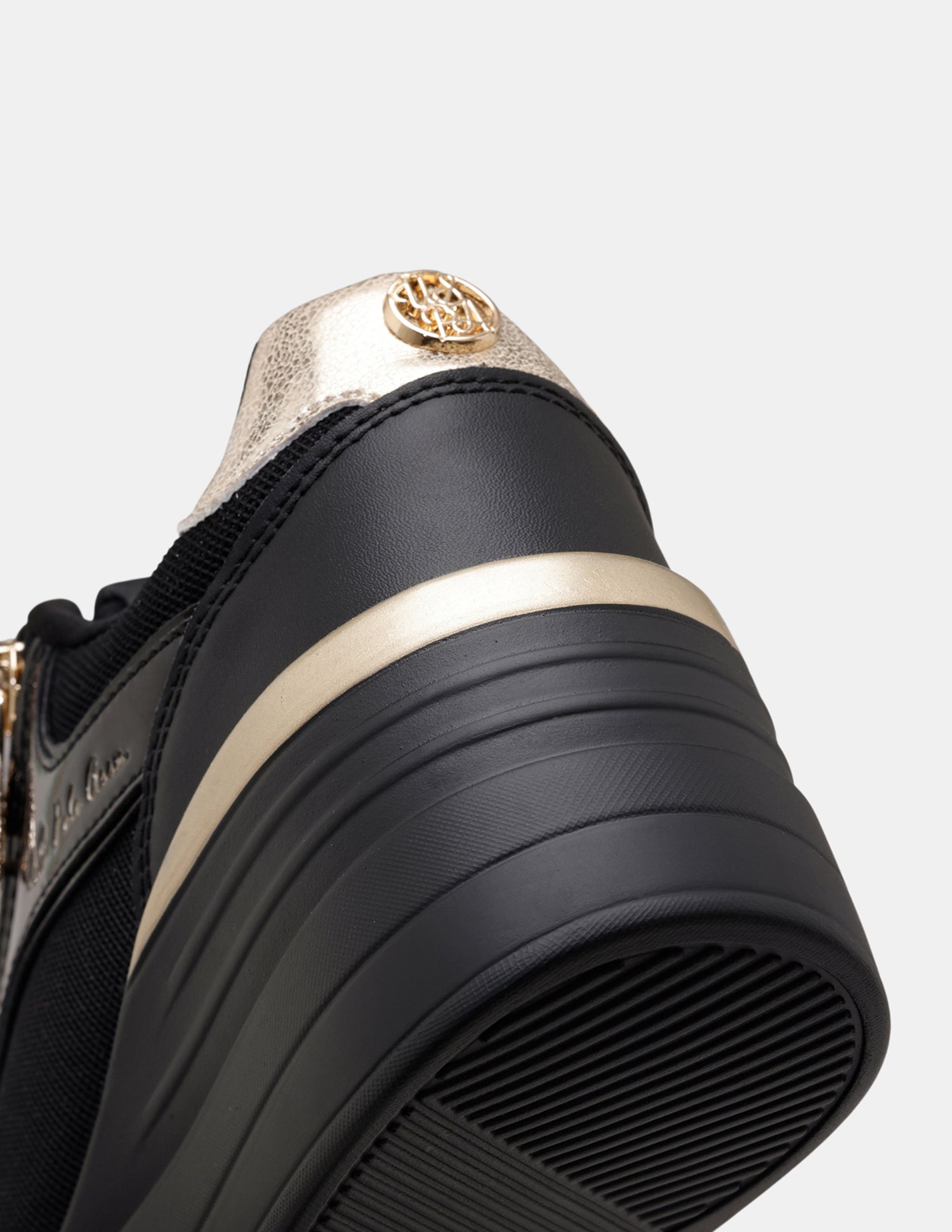 Women Liora Round Toe Textured Sneakers Black - U.S. POLO ASSN. | Large