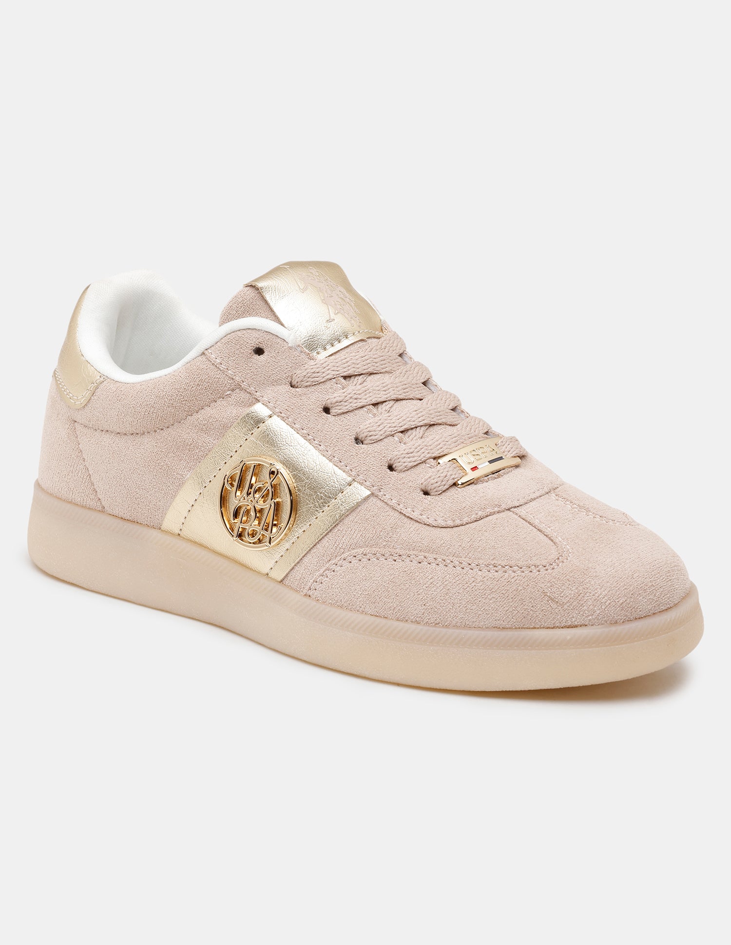 Women Mirae Round Toe Lace Ups Sneakers Light Pink - U.S. POLO ASSN. | Large