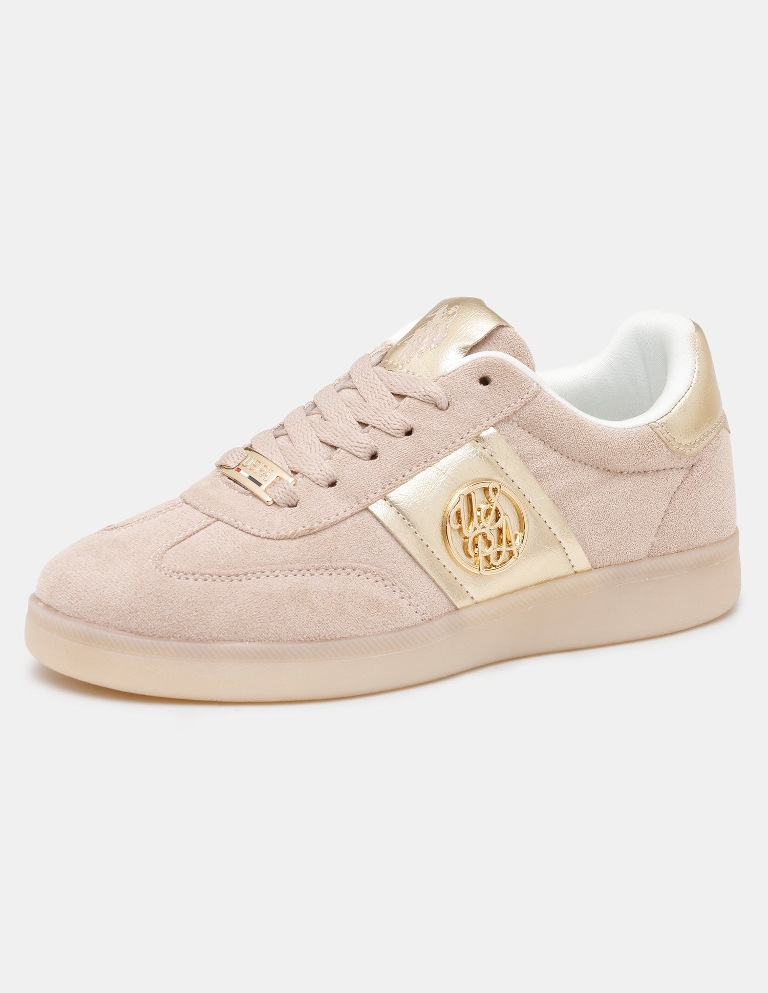 Women Mirae Round Toe Lace Ups Sneakers Light Pink - U.S. POLO ASSN. | Large