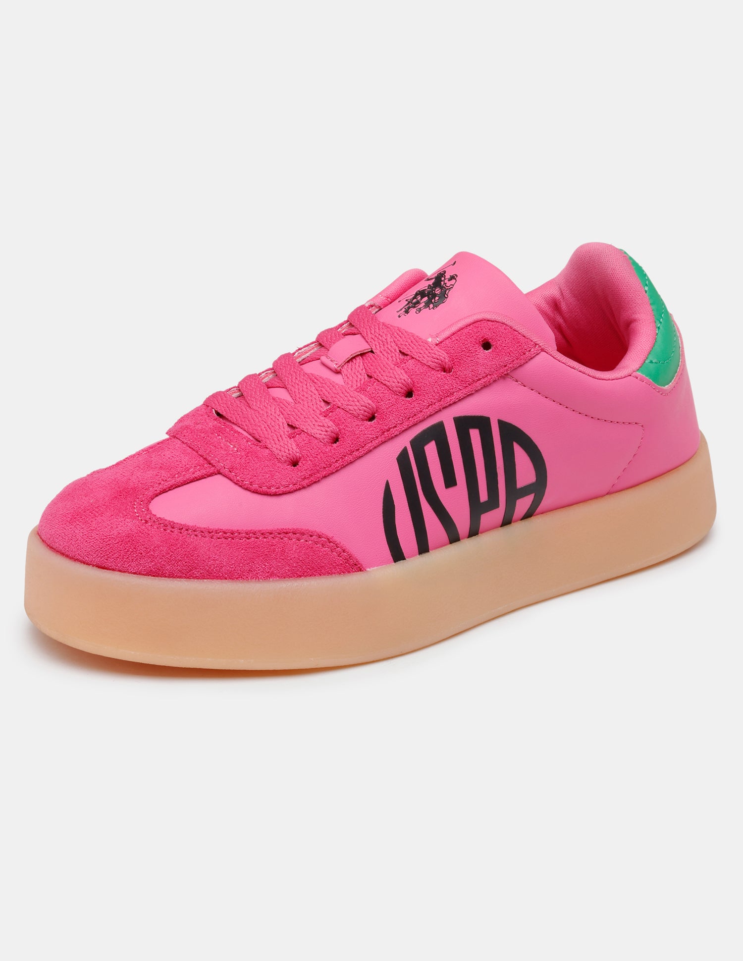 Women Sorrel Lace Ups Colourblocked Sneakers Dark Pink - U.S. POLO ASSN. | Large