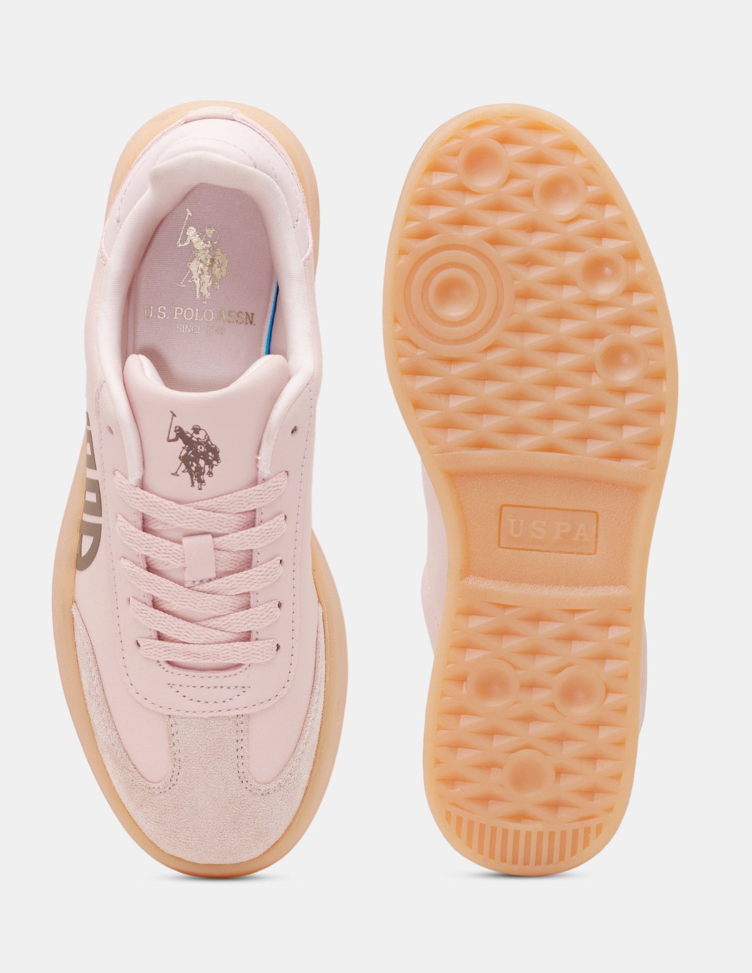 Women Sorrel Lace Ups Colourblocked Sneakers Light Pink - U.S. POLO ASSN. | Large