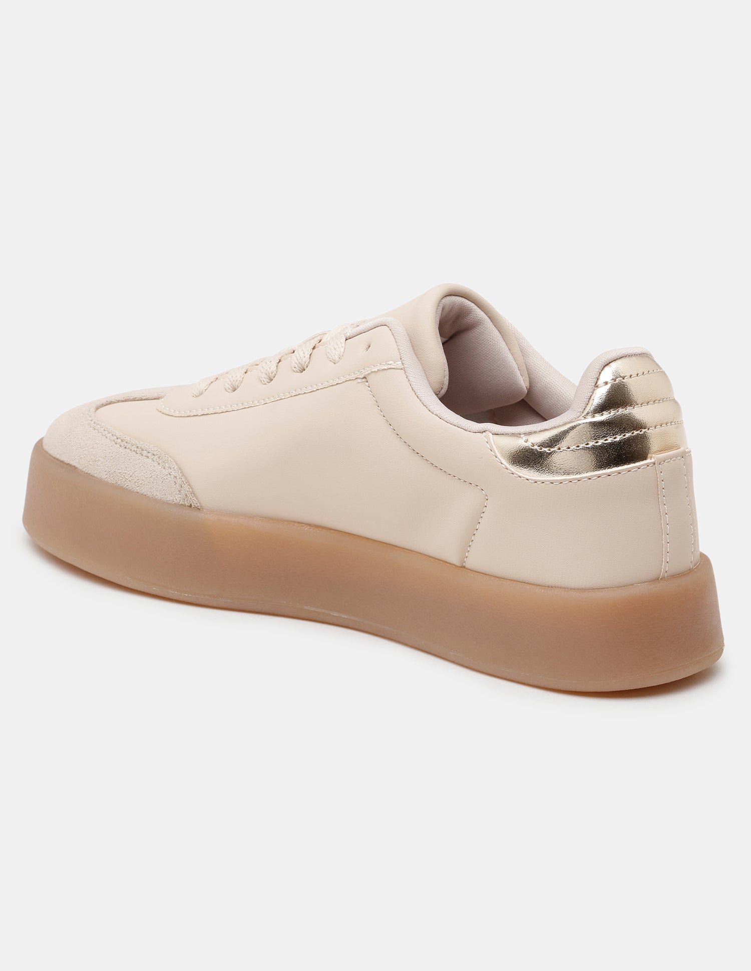 Women Sorrel Lace Ups Colourblocked Sneakers Beige - U.S. POLO ASSN. | Large