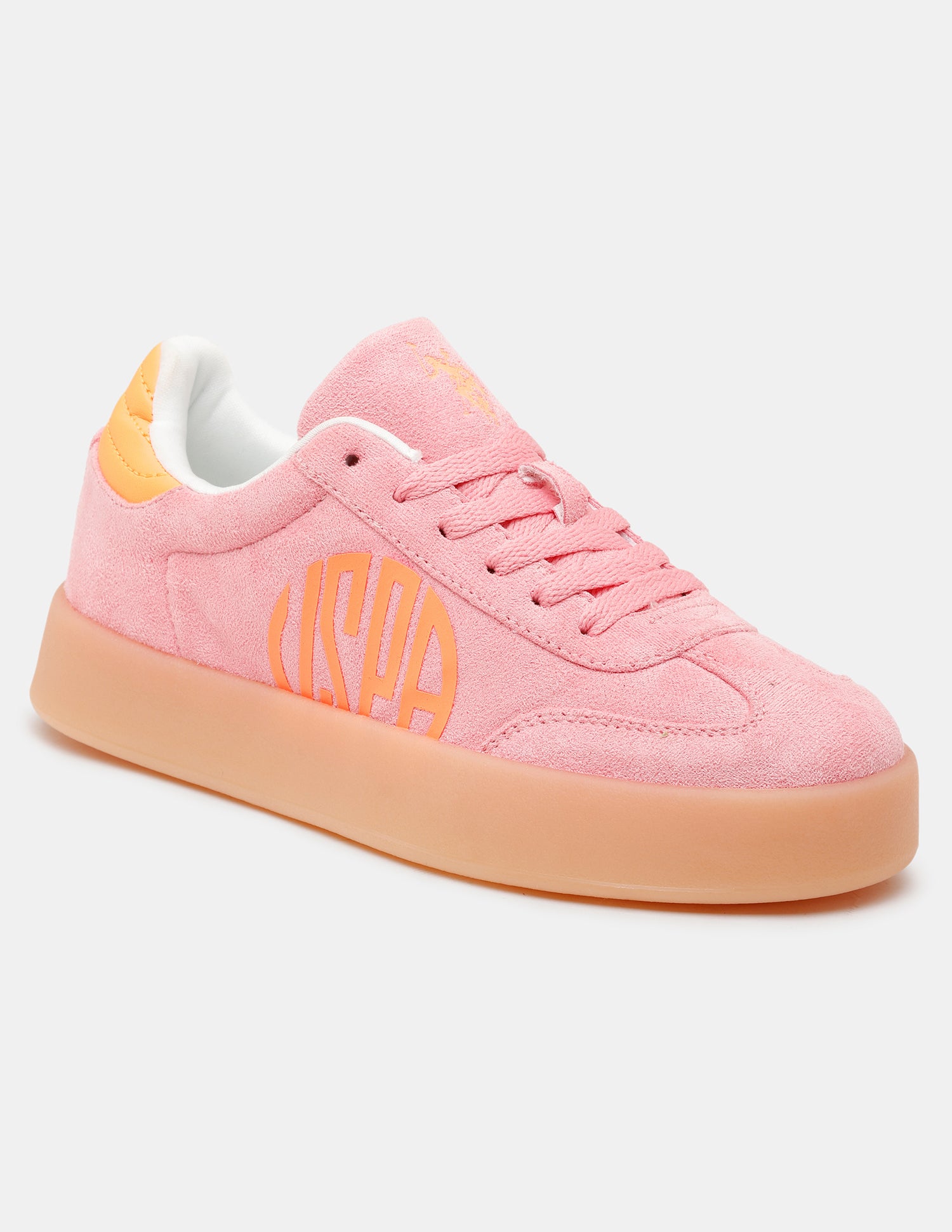 Women Noren Low-Top Contrast Logo Sneakers Pink - U.S. POLO ASSN. | Large