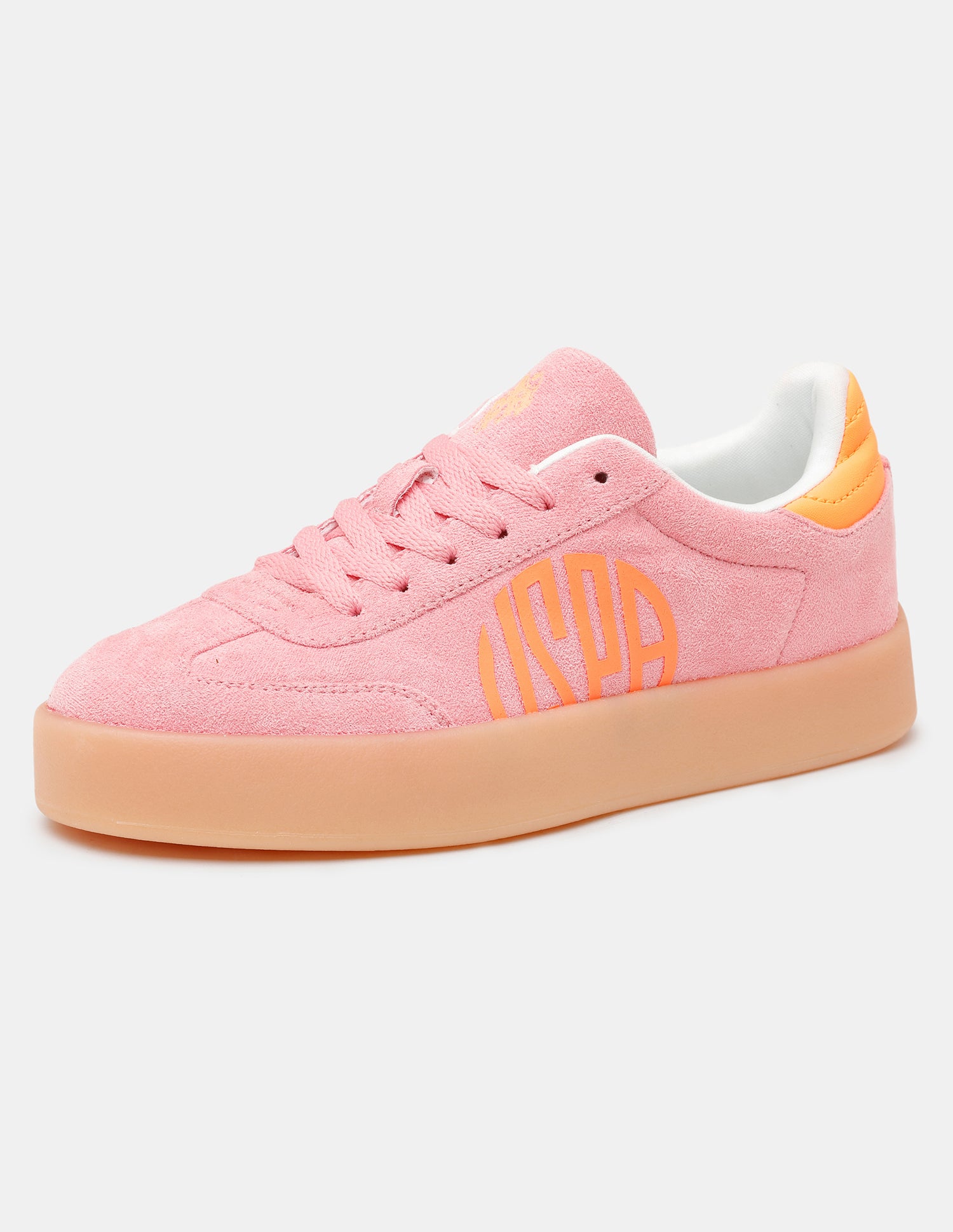 Women Noren Low-Top Contrast Logo Sneakers Pink - U.S. POLO ASSN. | Large