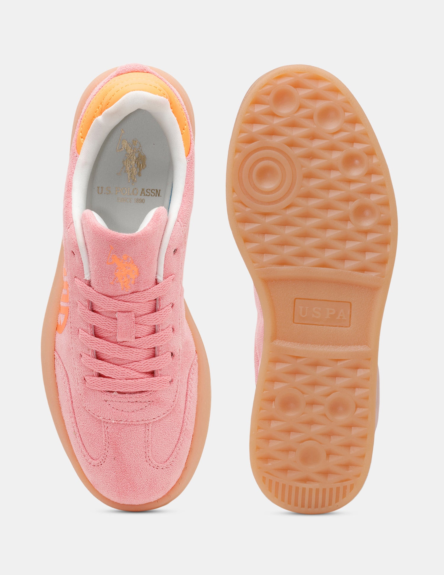 Women Noren Low-Top Contrast Logo Sneakers Pink - U.S. POLO ASSN. | Large