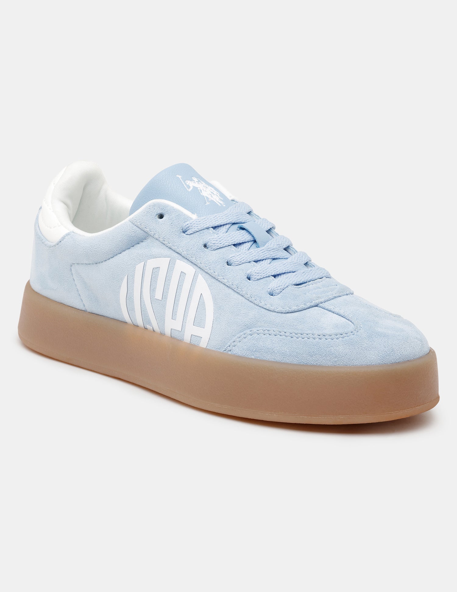 Women Noren Low-Top Contrast Logo Sneakers Light Blue - U.S. POLO ASSN. | Large