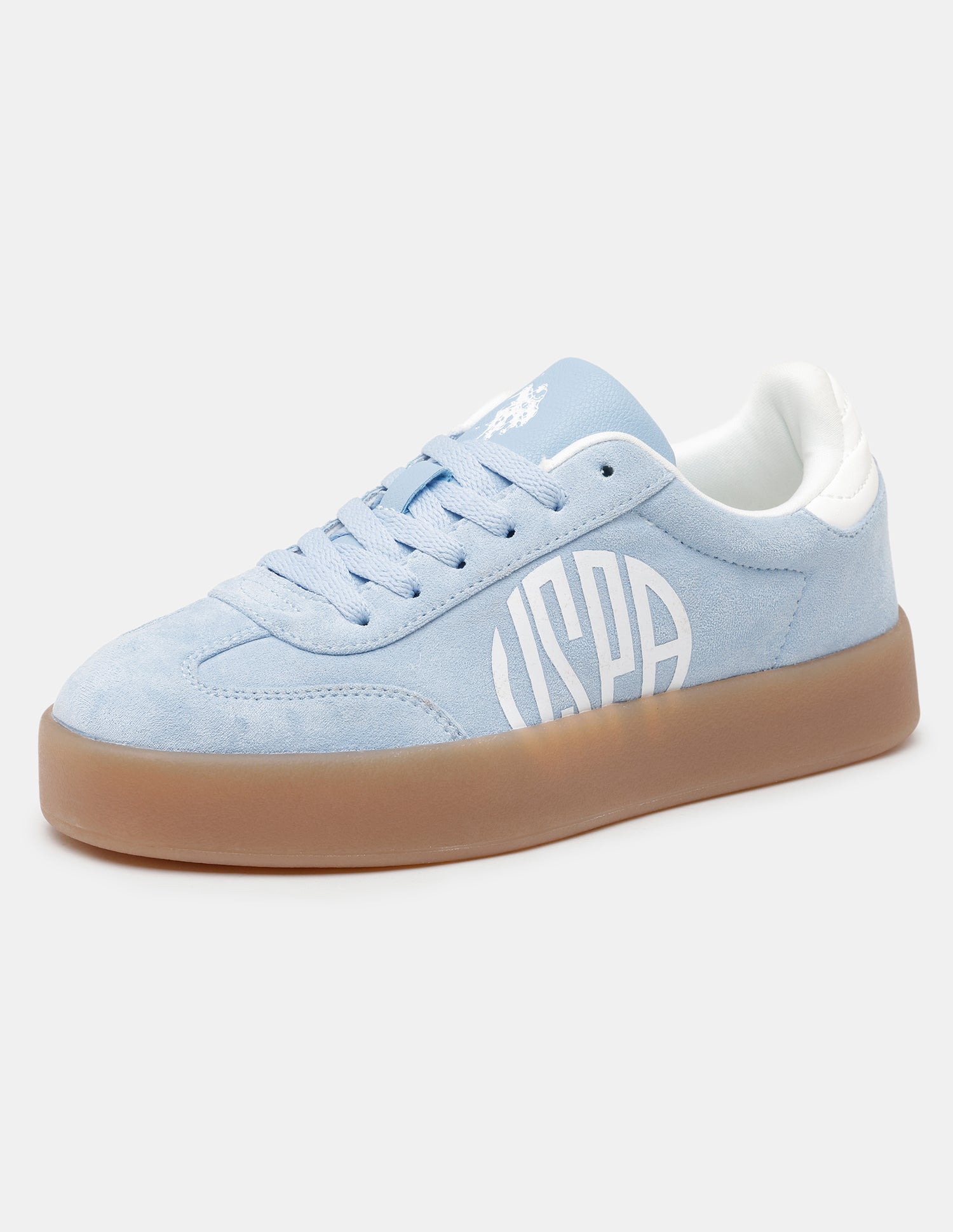Women Noren Low-Top Contrast Logo Sneakers Light Blue - U.S. POLO ASSN. | Large