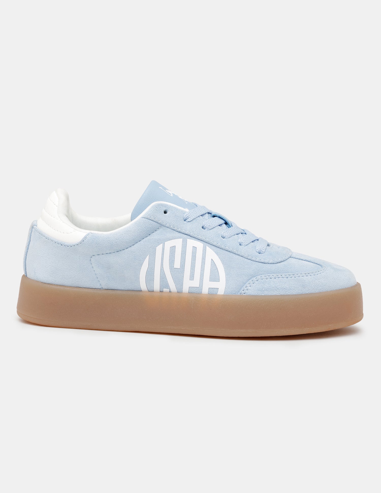 Women Noren Low-Top Contrast Logo Sneakers Light Blue - U.S. POLO ASSN. | Large