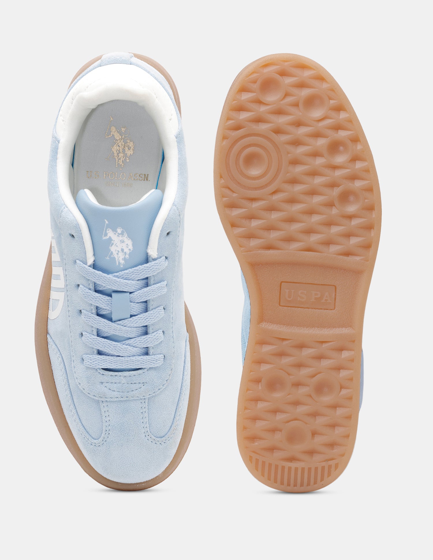 Women Noren Low-Top Contrast Logo Sneakers Light Blue - U.S. POLO ASSN. | Large