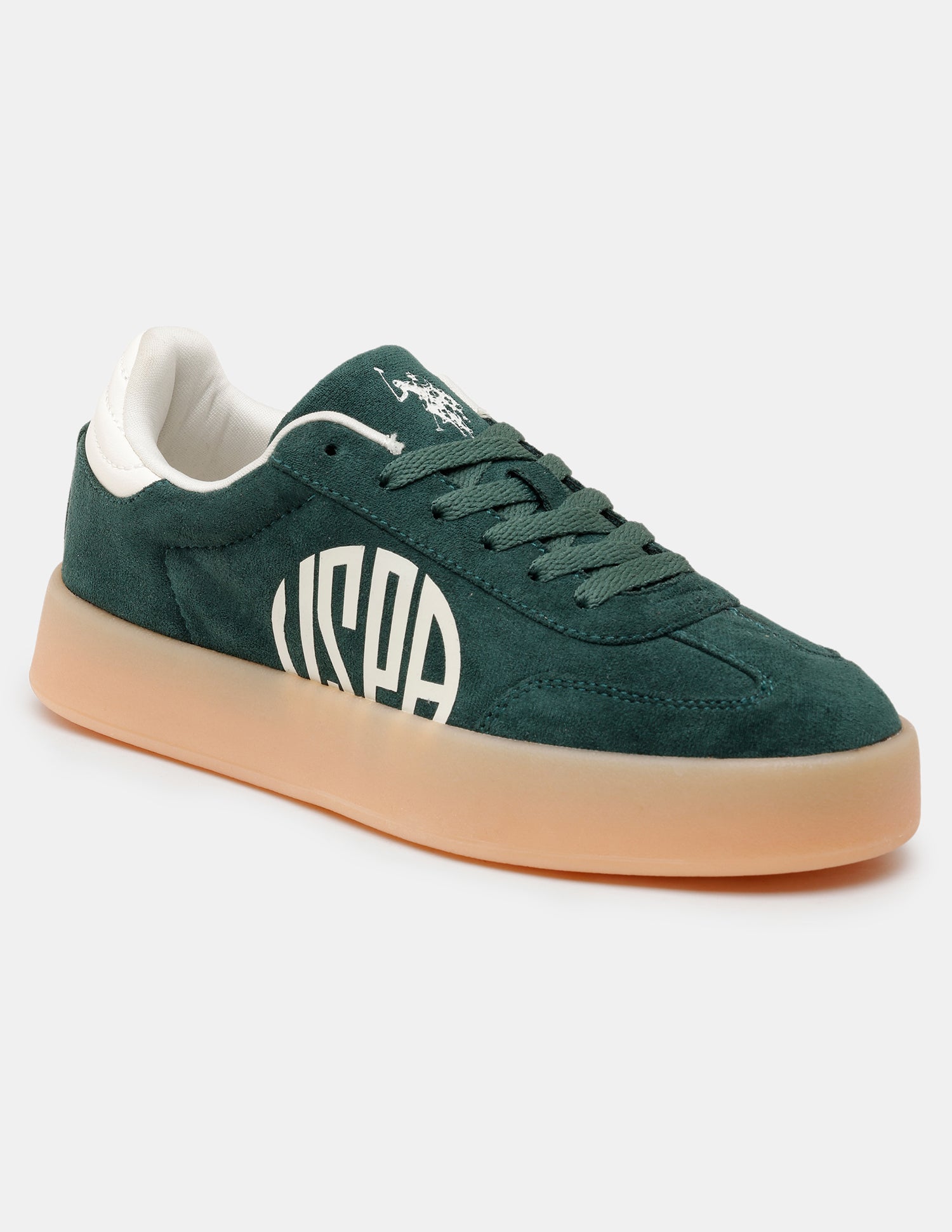 Women Noren Low-Top Contrast Logo Sneakers Green - U.S. POLO ASSN. | Large